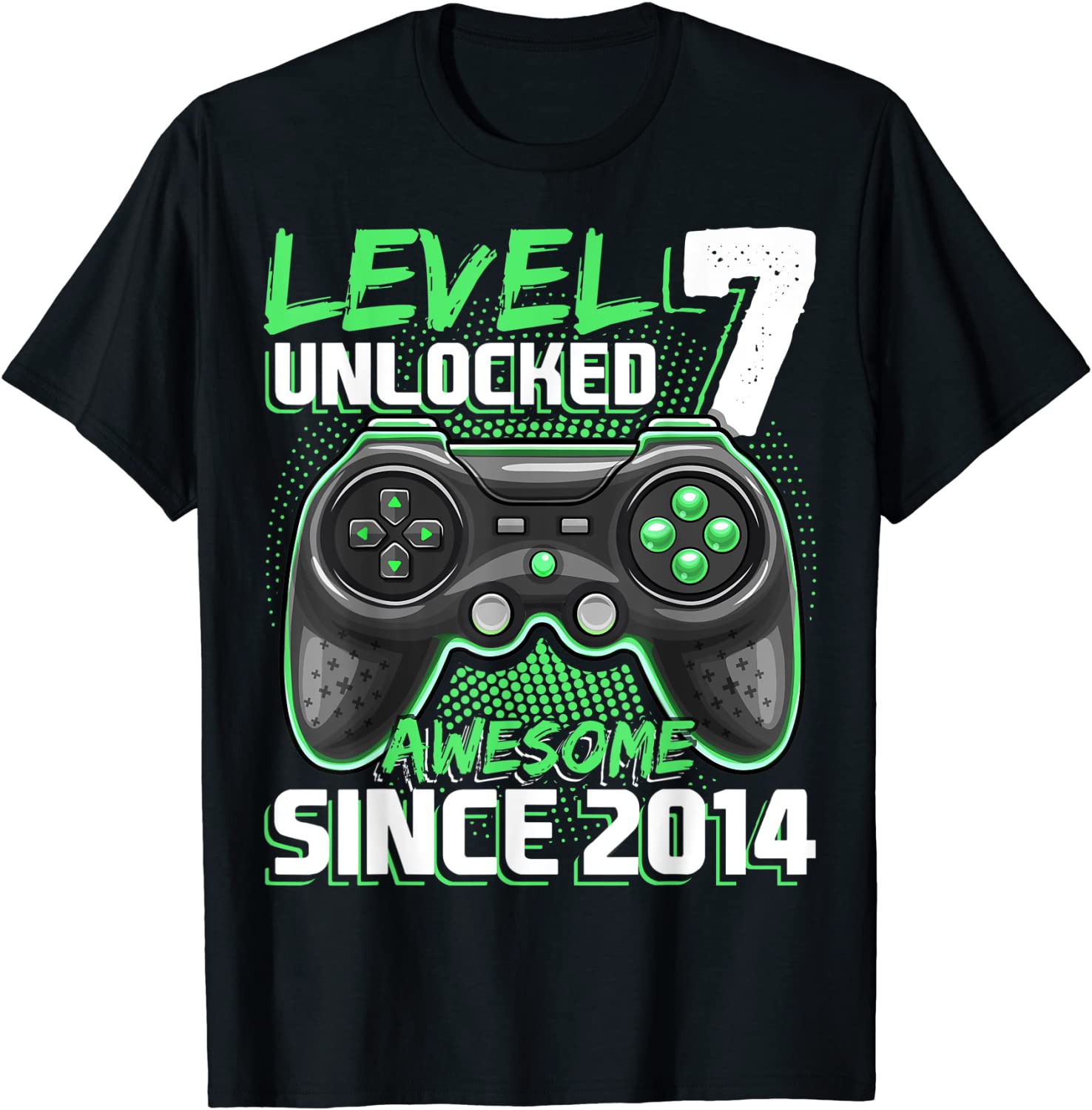 Level 7 Unlocked Awesome 2014 Video Game 7th Birthday Gift T-Shirt