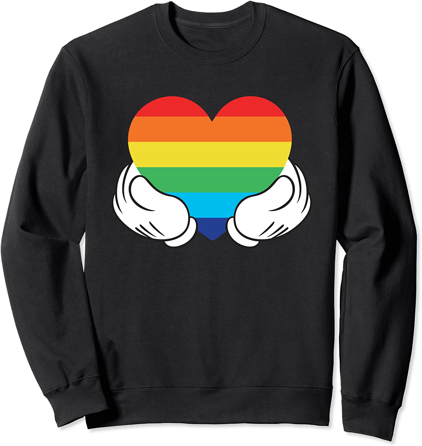 Disney Mickey Mouse Hands Rainbow Sweatshirt