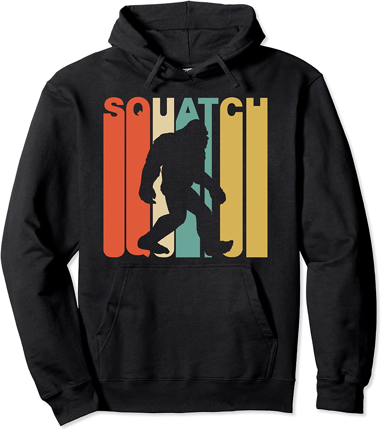 Retro 1970s Style Squatch Bigfoot Sasquatch Hoodie