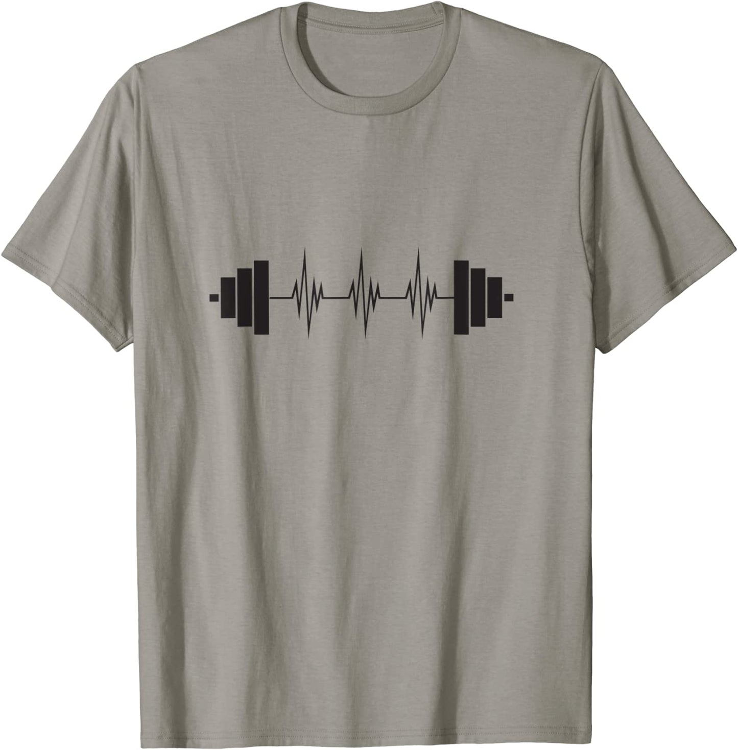 Heartbeat Weightlifting barbell dumbbell workout fitness T-Shirt