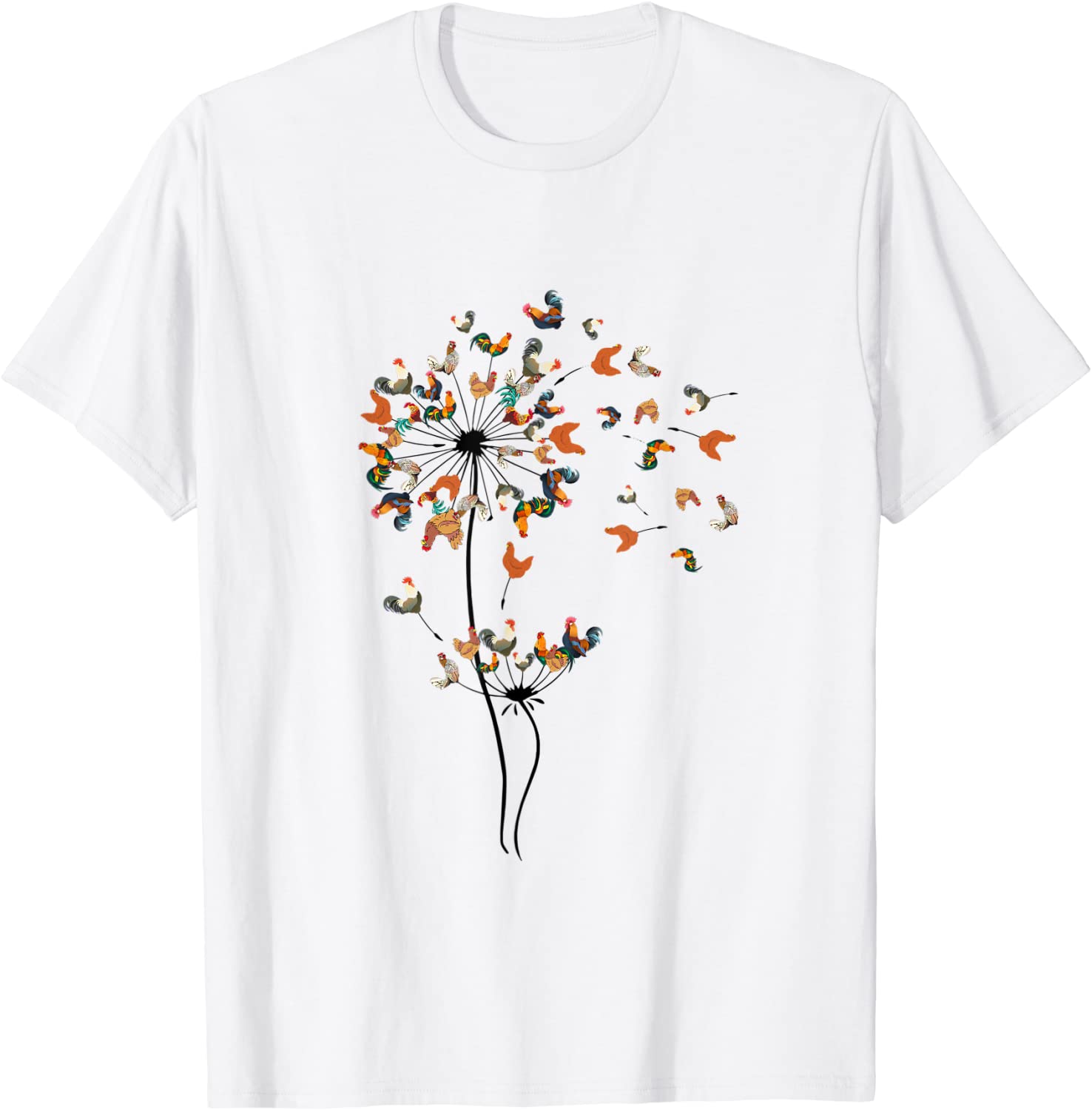 Dandelion Chicken Flower Shirt - Floral Chicken Tree Lover T-Shirt