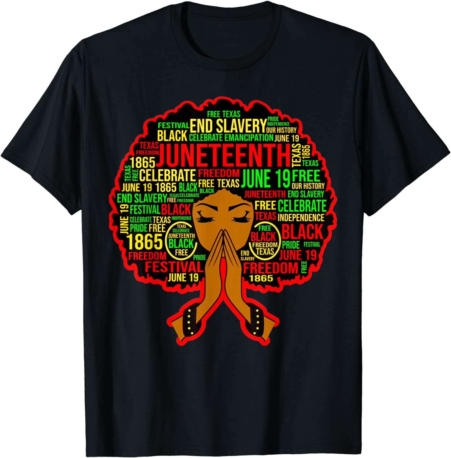 Black Girl Magic Juneteenth Girl Power Celebrate Freedom Fun T-Shirt