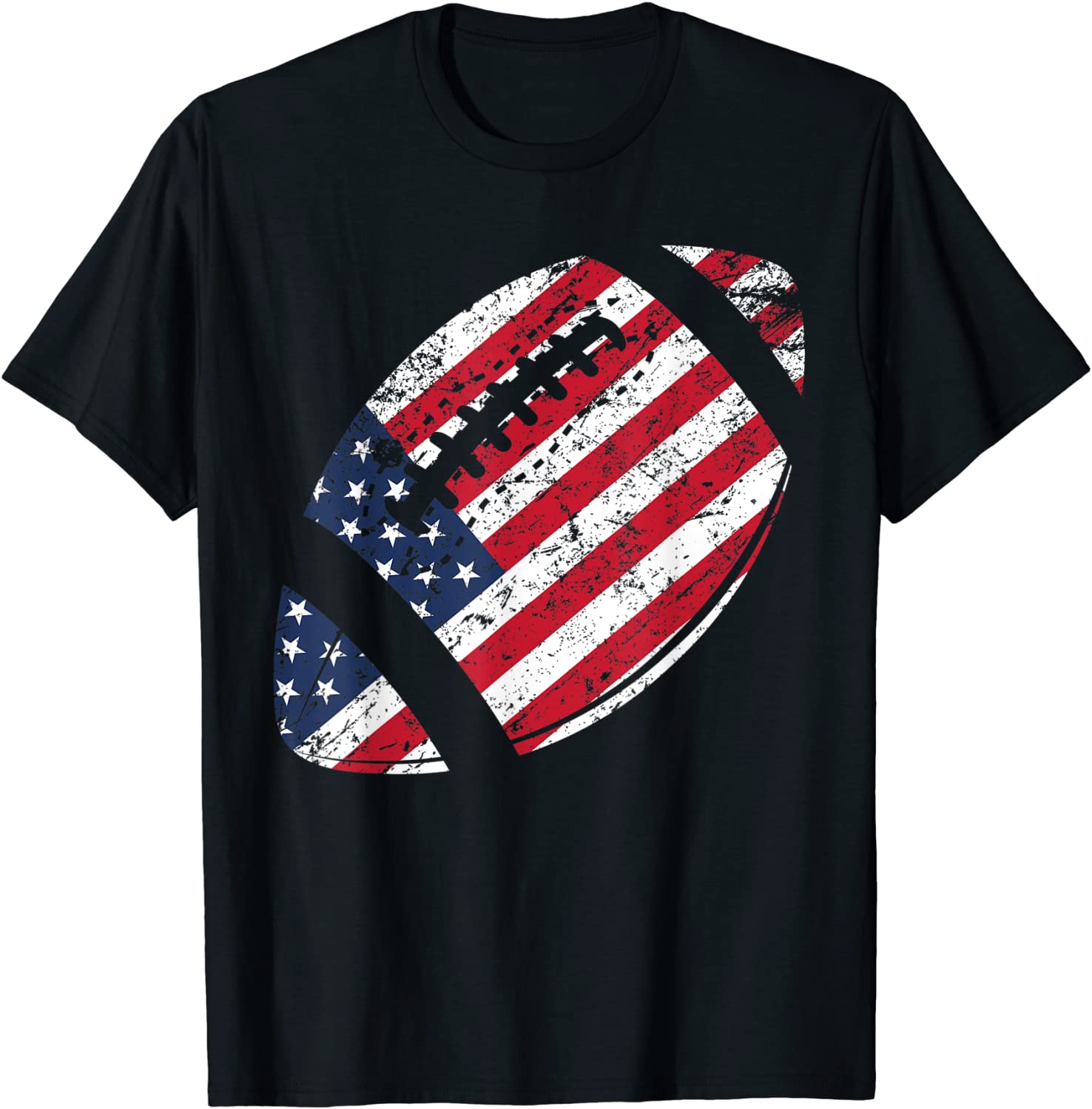 American Football 4th July American Flag Patriotic Gift T-Shirt