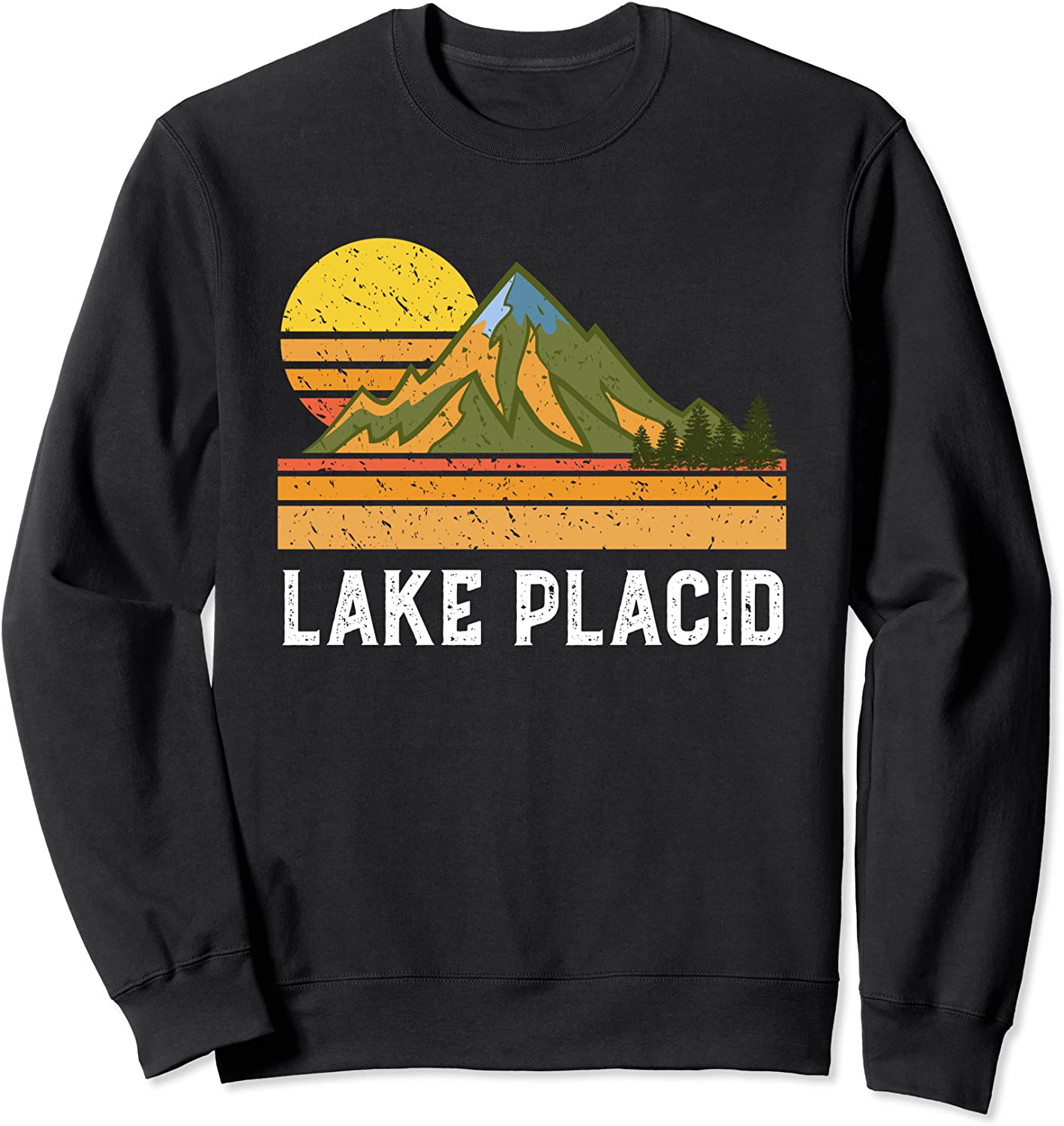 Mountain Sunset Vacation Gift- Lake Placid New York Sweatshirt
