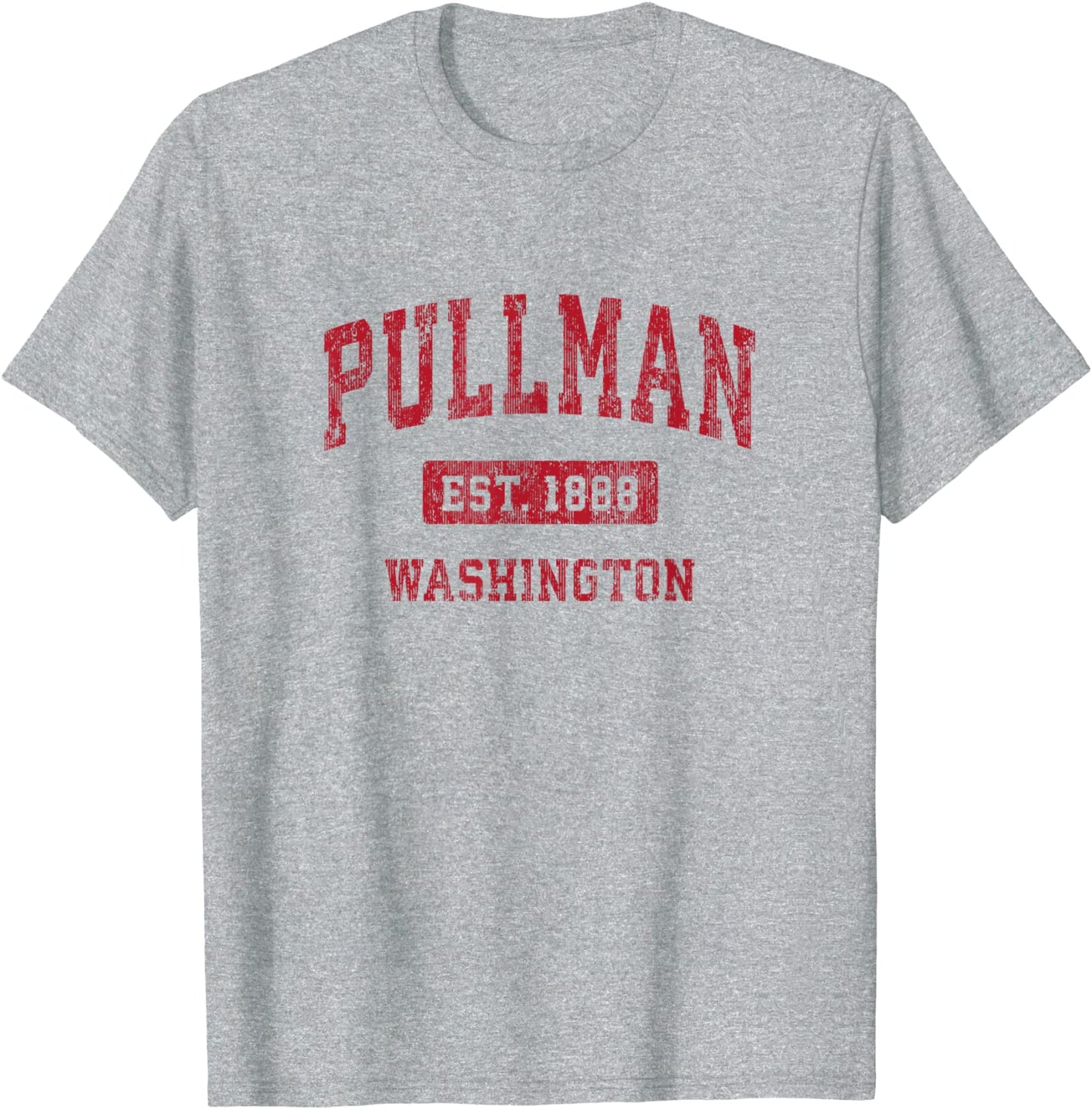 Pullman Washington WA Vintage Sports Design Red Design T-Shirt