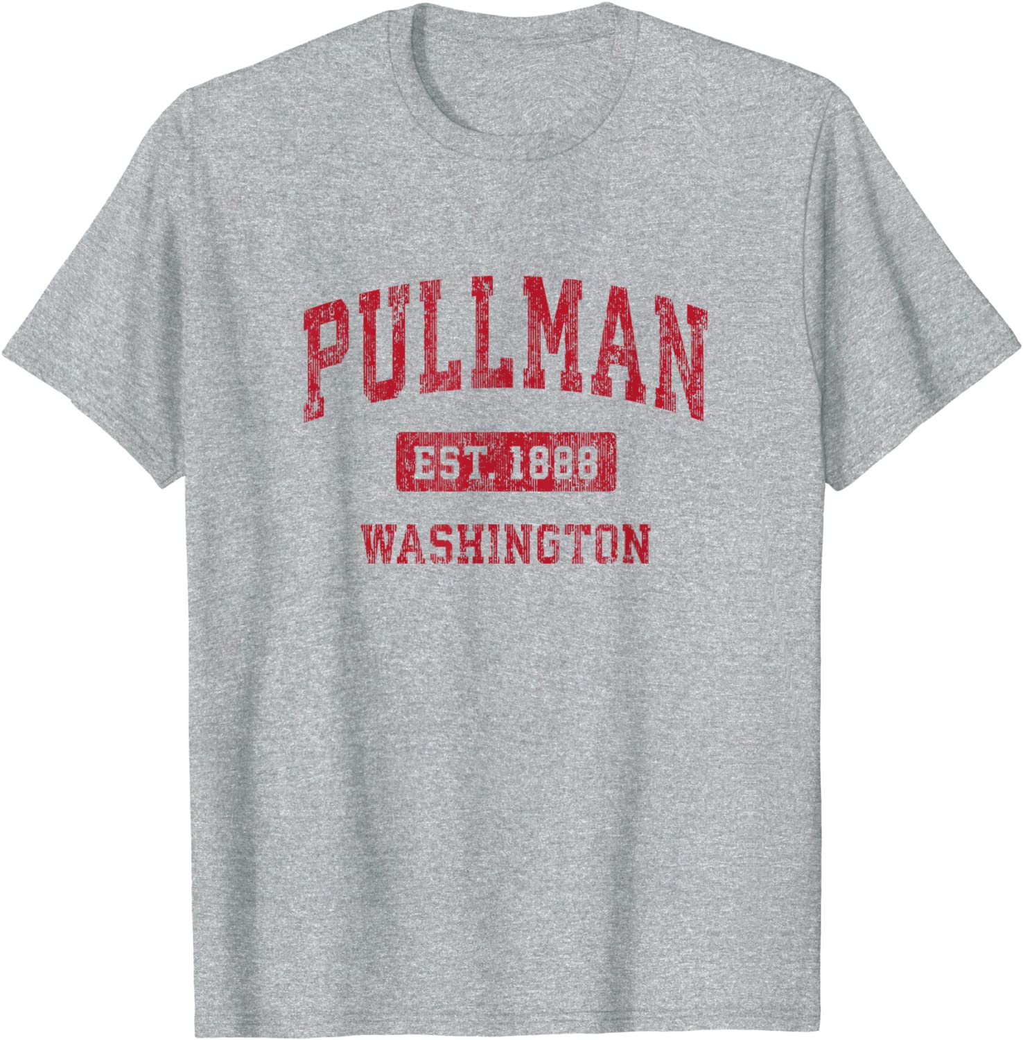 Pullman Washington WA Vintage Sports Design Red Design T-Shirt