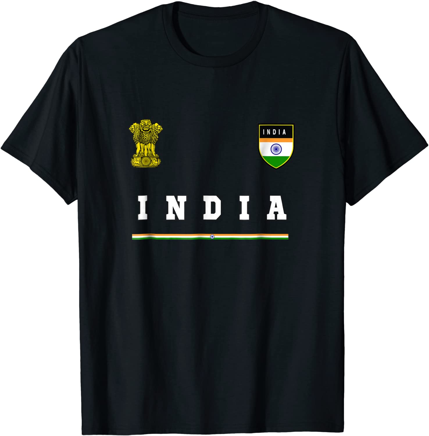 India T-shirt SportSoccer Jersey Tee Flag Football