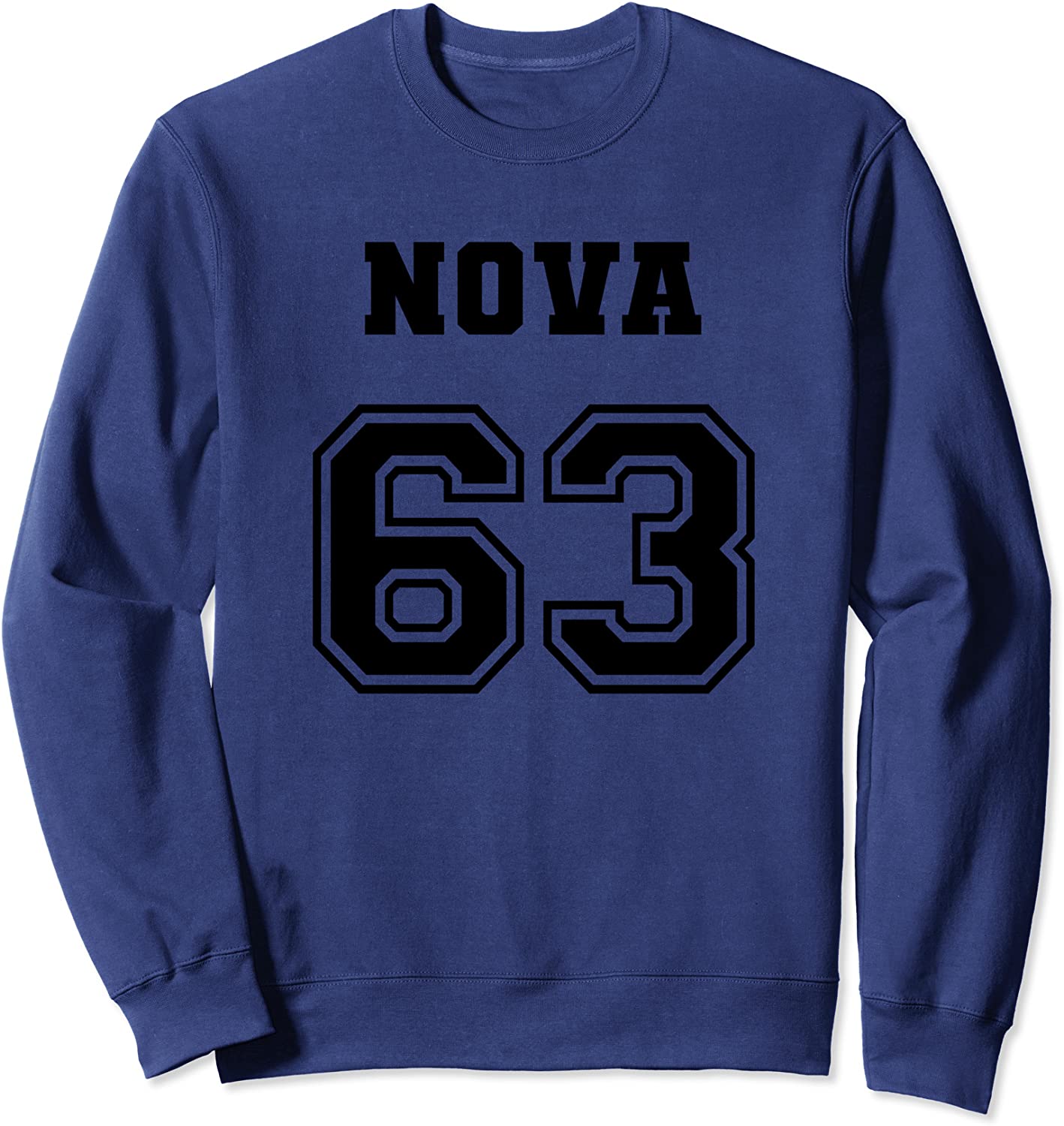 Jersey Style Nova 63 1963 Old School Muscle Car Sweatshirt