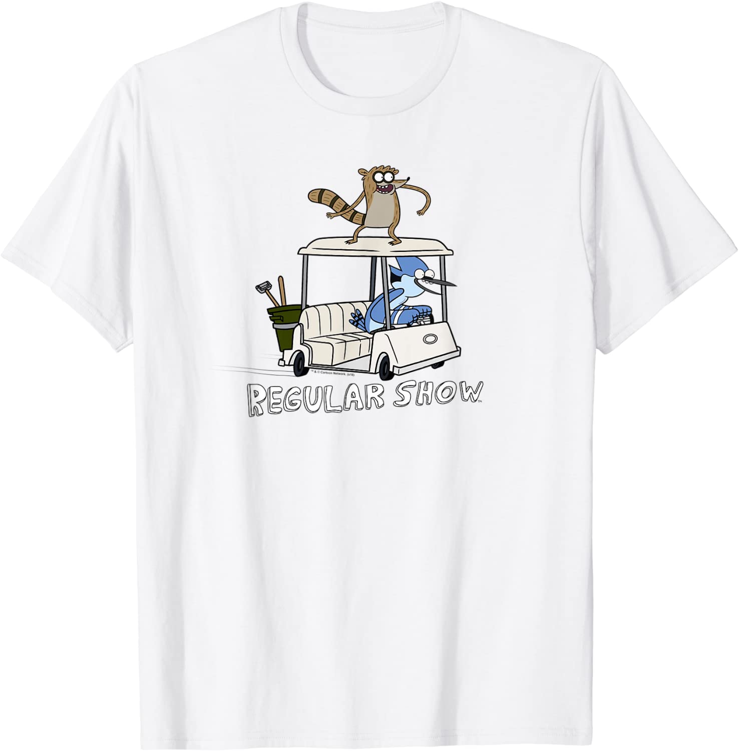Regular Show Mordecai and Rigby Golf Cart T-Shirt