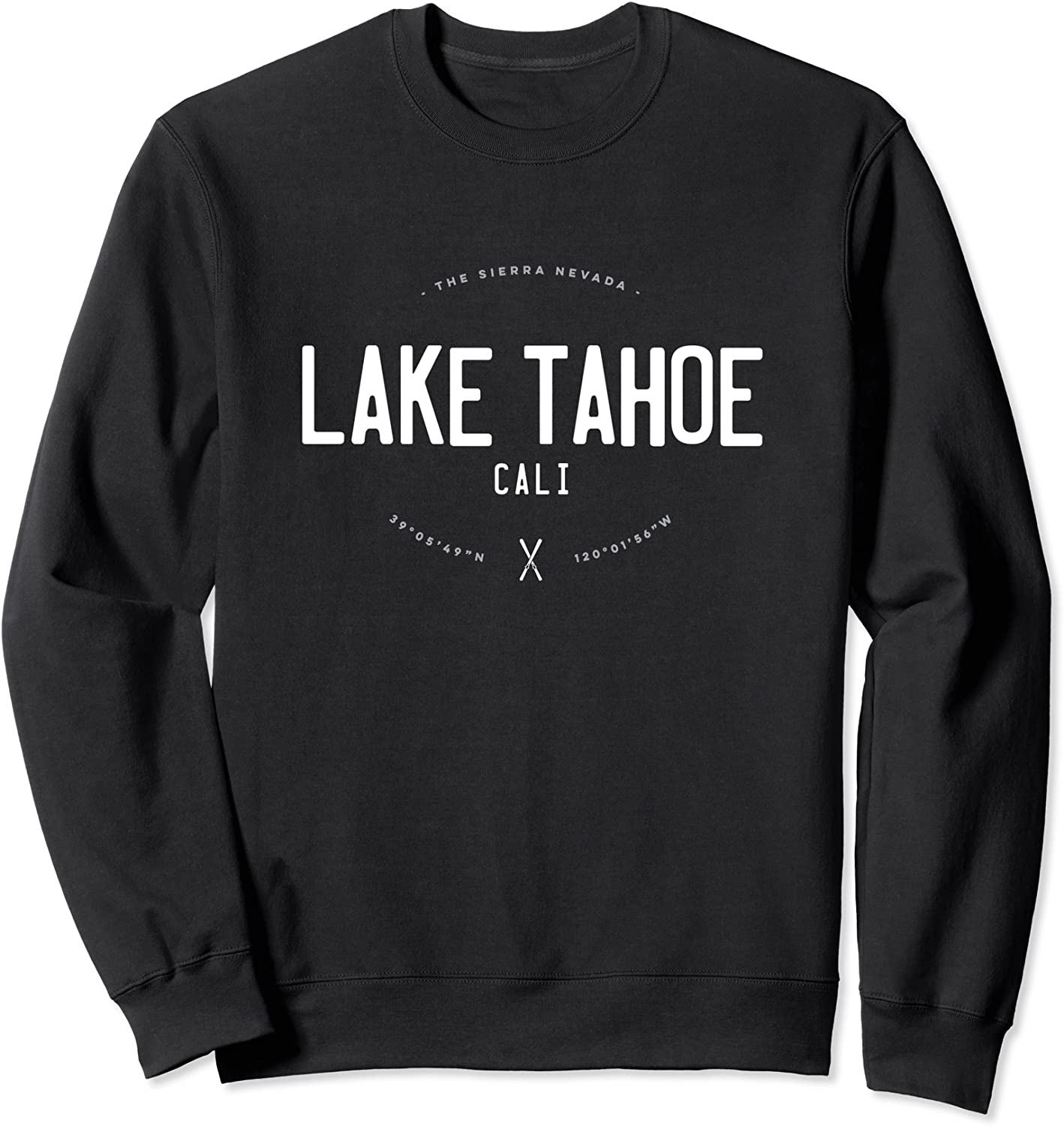 Lake Tahoe California Graphic Distressed Vintage Ski Sweatshirt