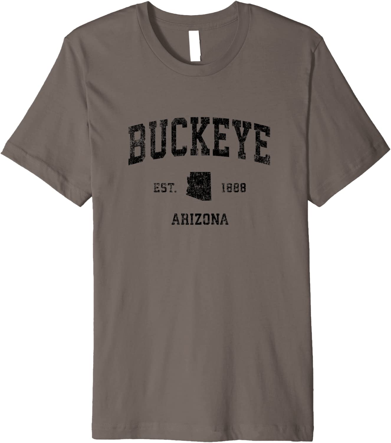Mens Buckeye Arizona AZ Vintage Sports Design Black Print Premium T-Shirt