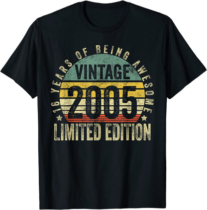 16 Year Old Gifts Vintage 2005 Limited Edition 16th Birthday T-Shirt