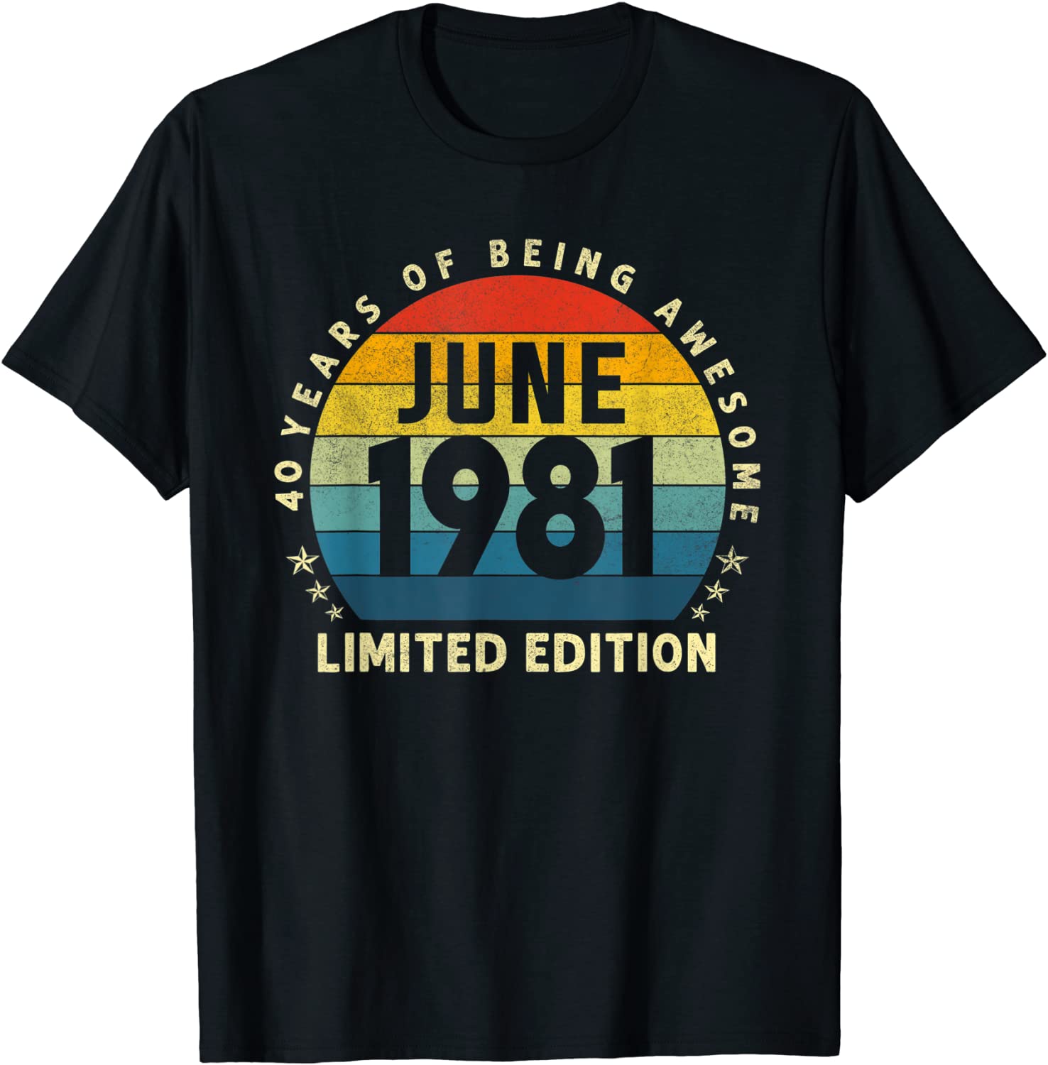 Vintage June 1981 Retro 40 Year Old 40th Birthday Men Women T-Shirt