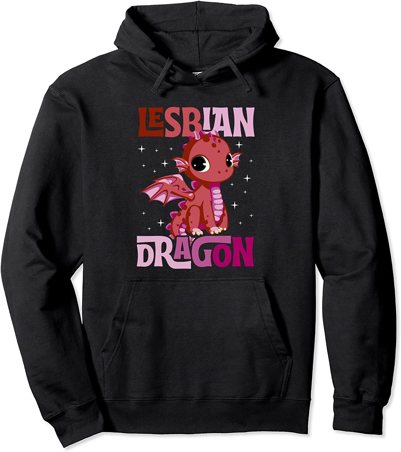 Lesbian Dragon LGBTQ Pride Flag Queer Couple Party Love Pullover Hoodie
