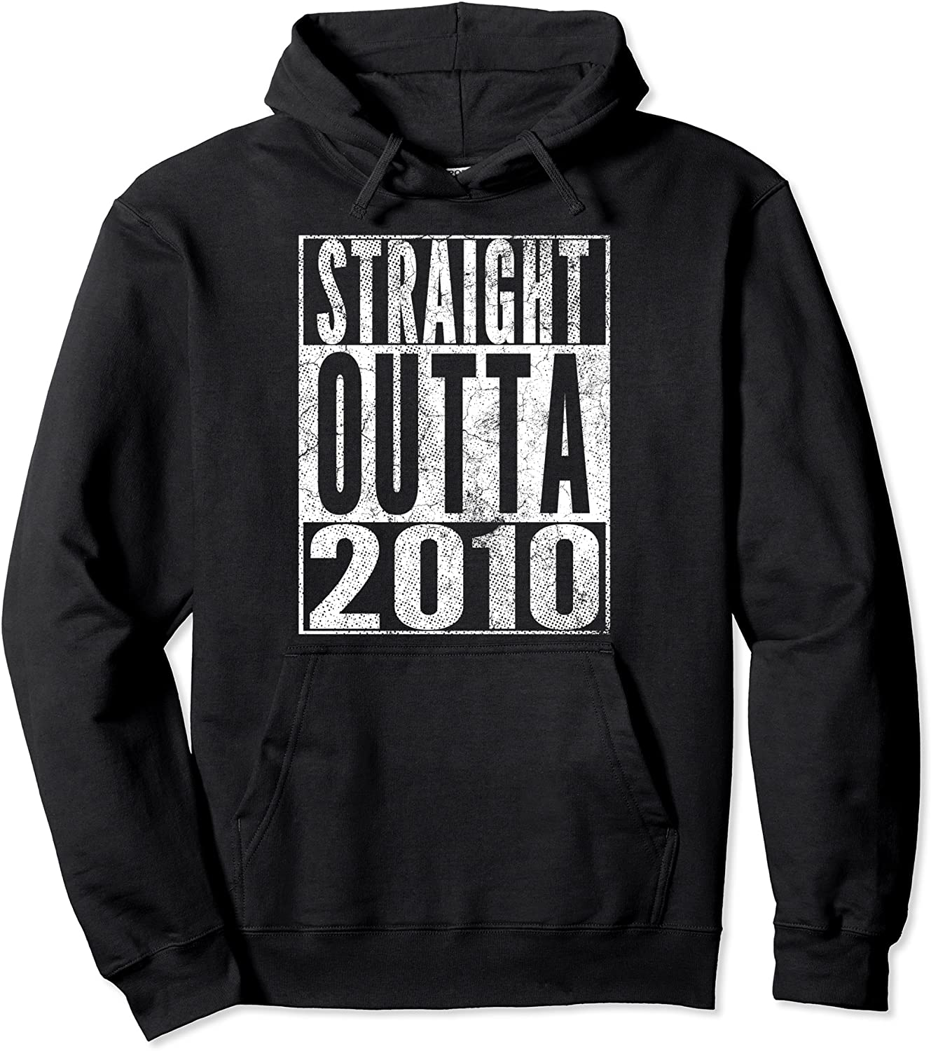 Straight Outta 2010 11th Birthday Gift 11 Years Old Kids Pullover Hoodie