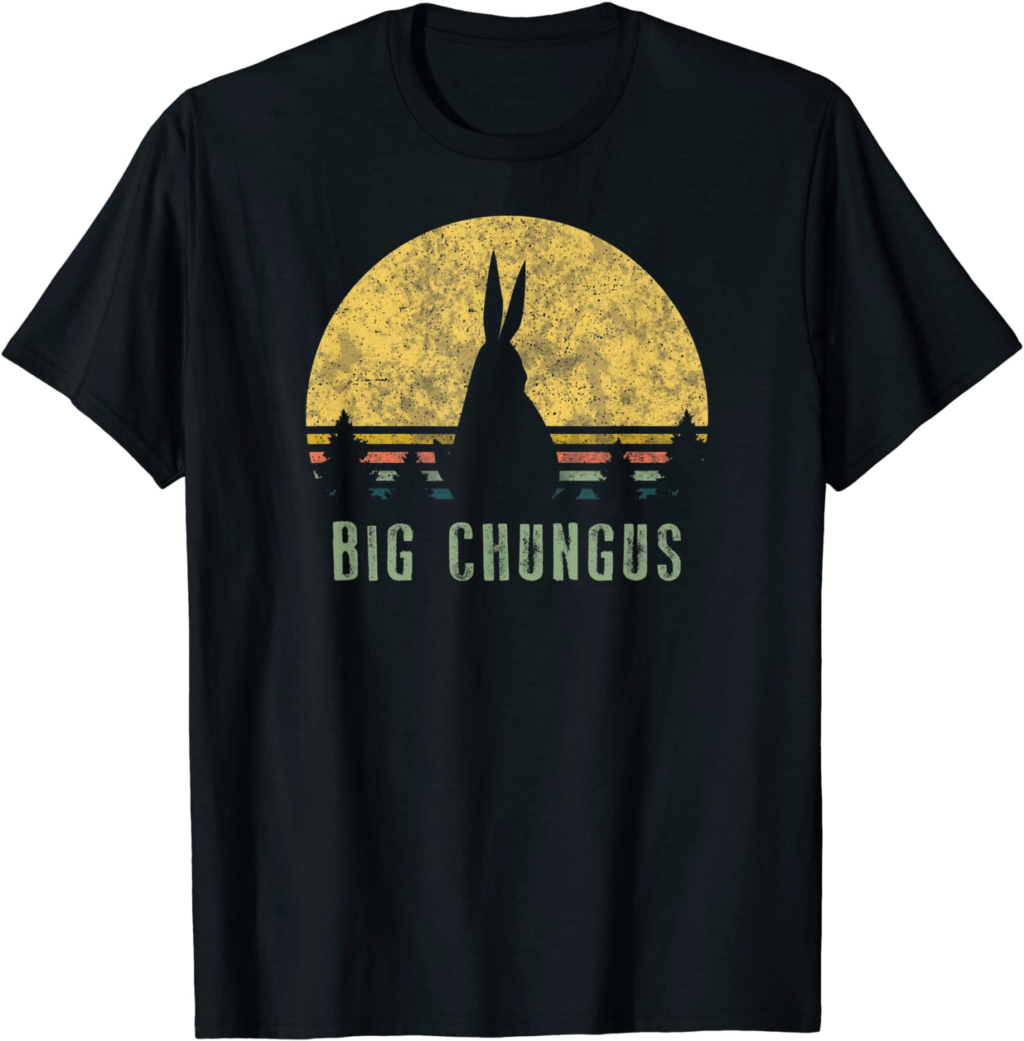Big Chungus Shirt Retro Vintage Sunset Meme Video Game Gift