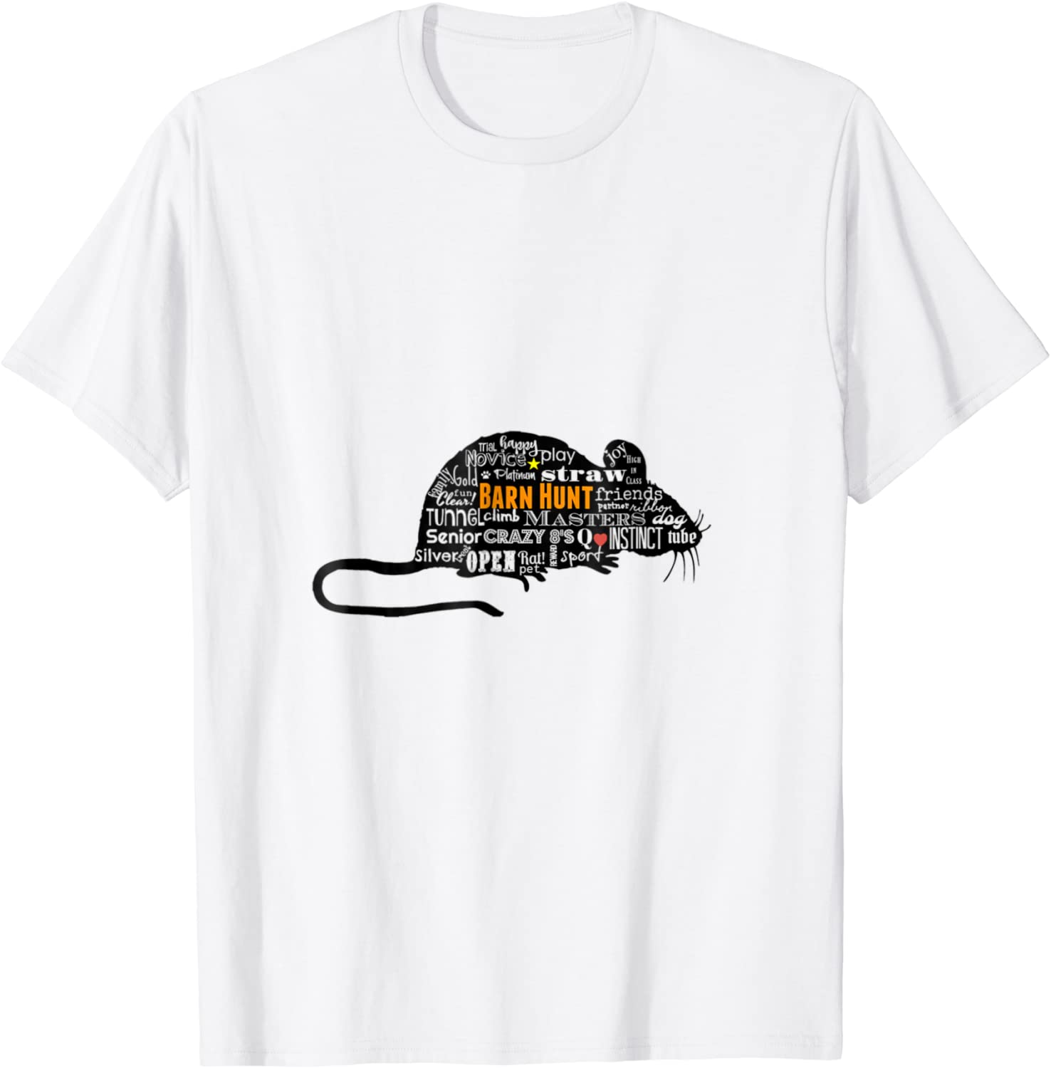 Barn Hunt Rat Dog Sports Fun Word Shirt