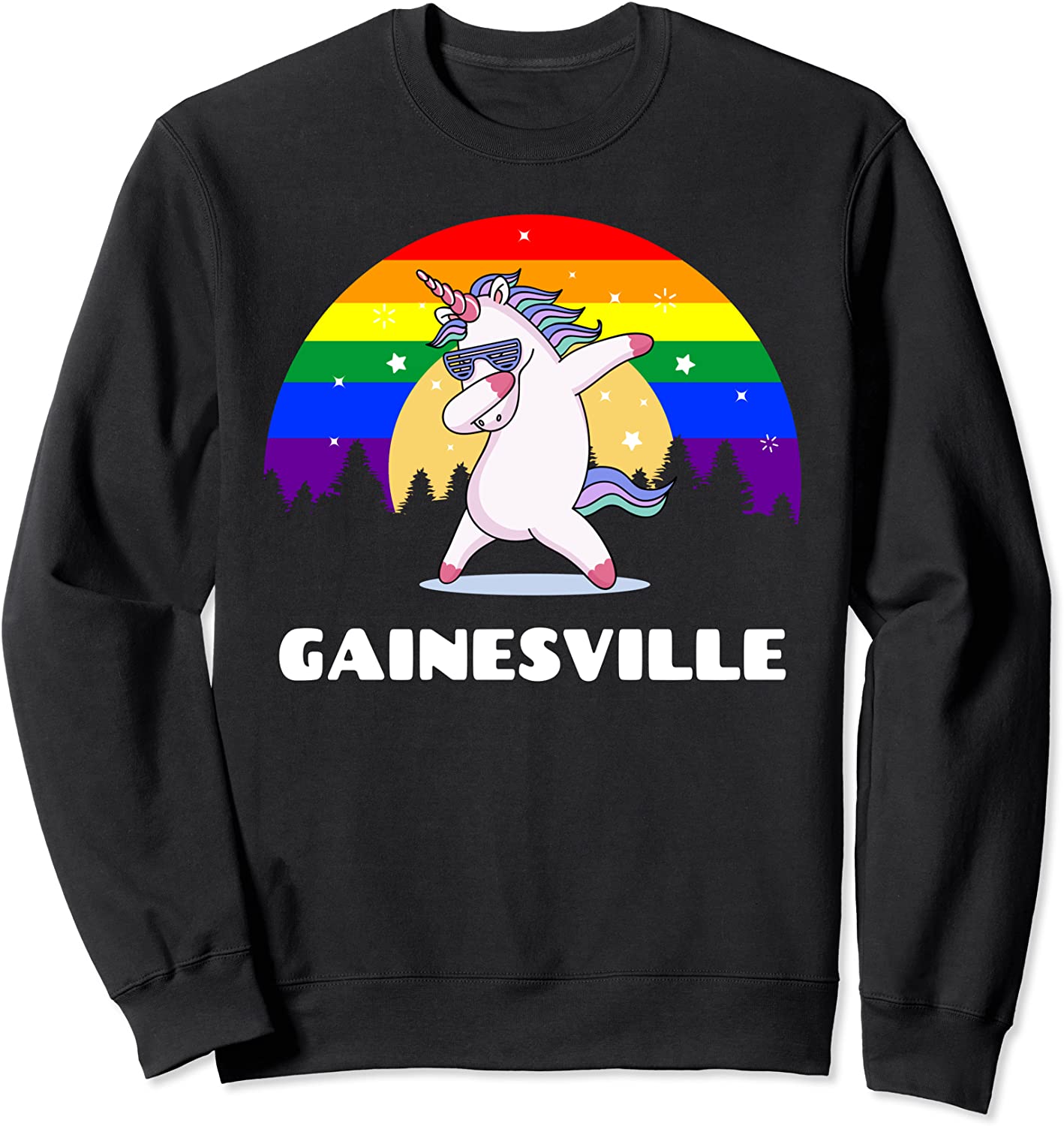 Gainesville Florida - LGBTQ Gay Pride Rainbow Sweatshirt
