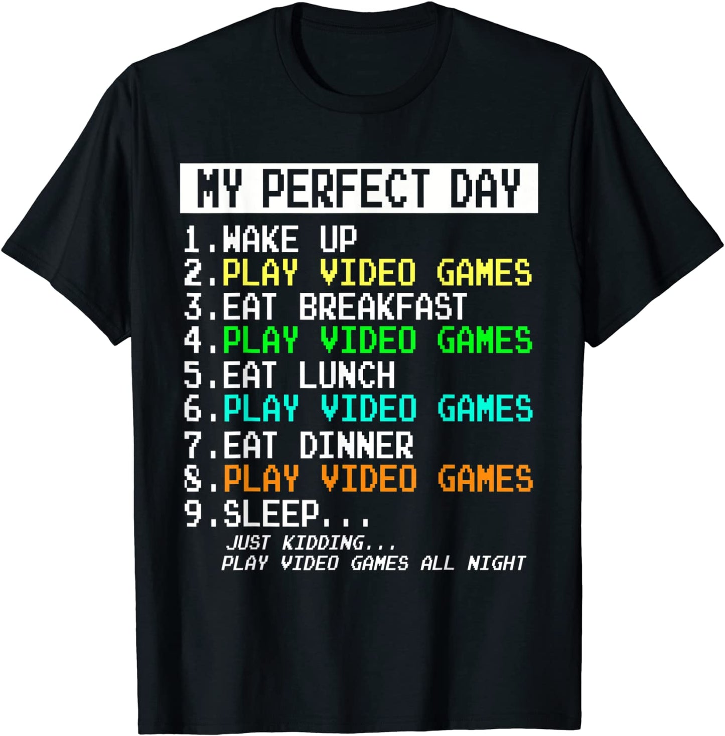 Perfect Day Gamer Gifts for Teen Boys - Video Games Men T-Shirt
