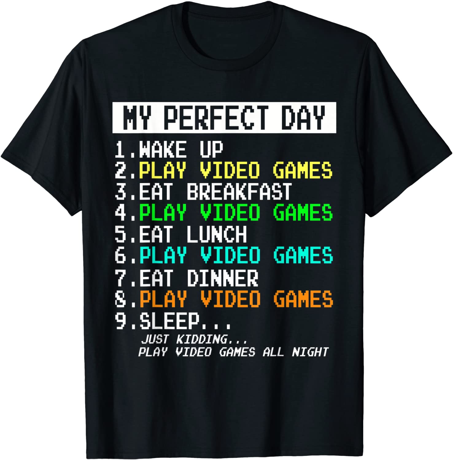 Perfect Day Gamer Gifts for Teen Boys - Video Games Men T-Shirt