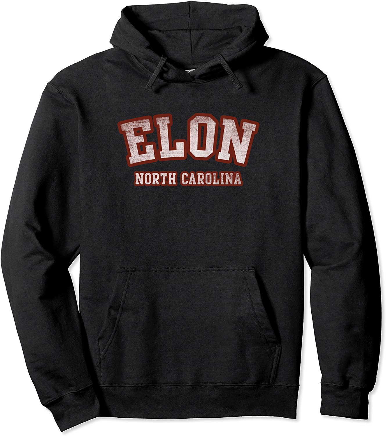 Elon North Carolina Athletic Text Sport Style Pullover Hoodie
