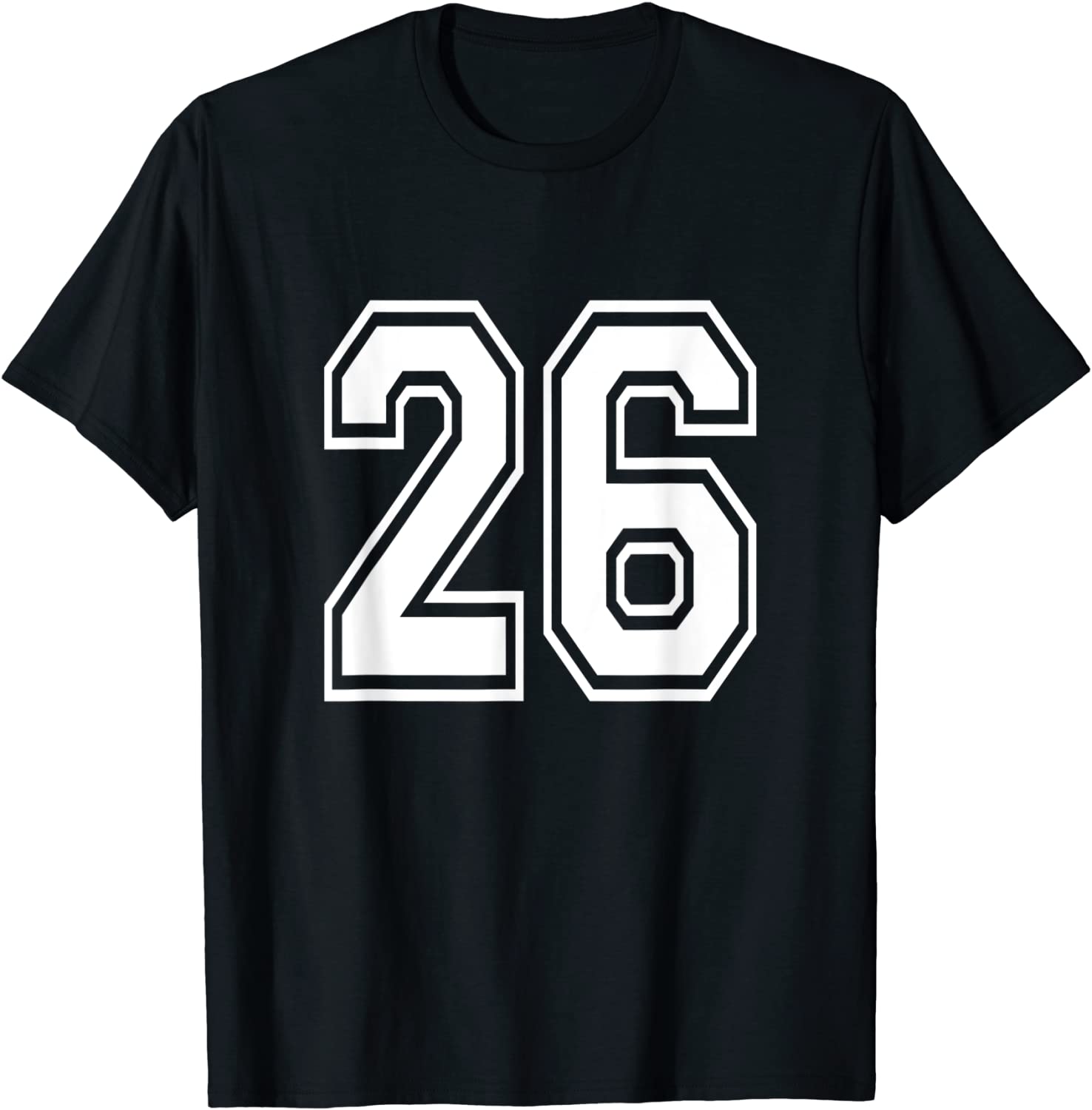 Number 26 T-Shirt Birthday Varsity Sports Team Jersey