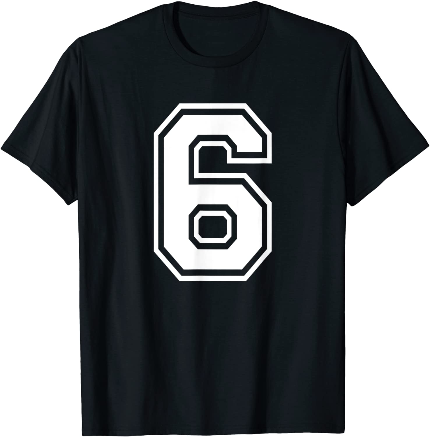 Number 6 Birthday Gift Sports Player Team Numbered Jersey T-Shirt