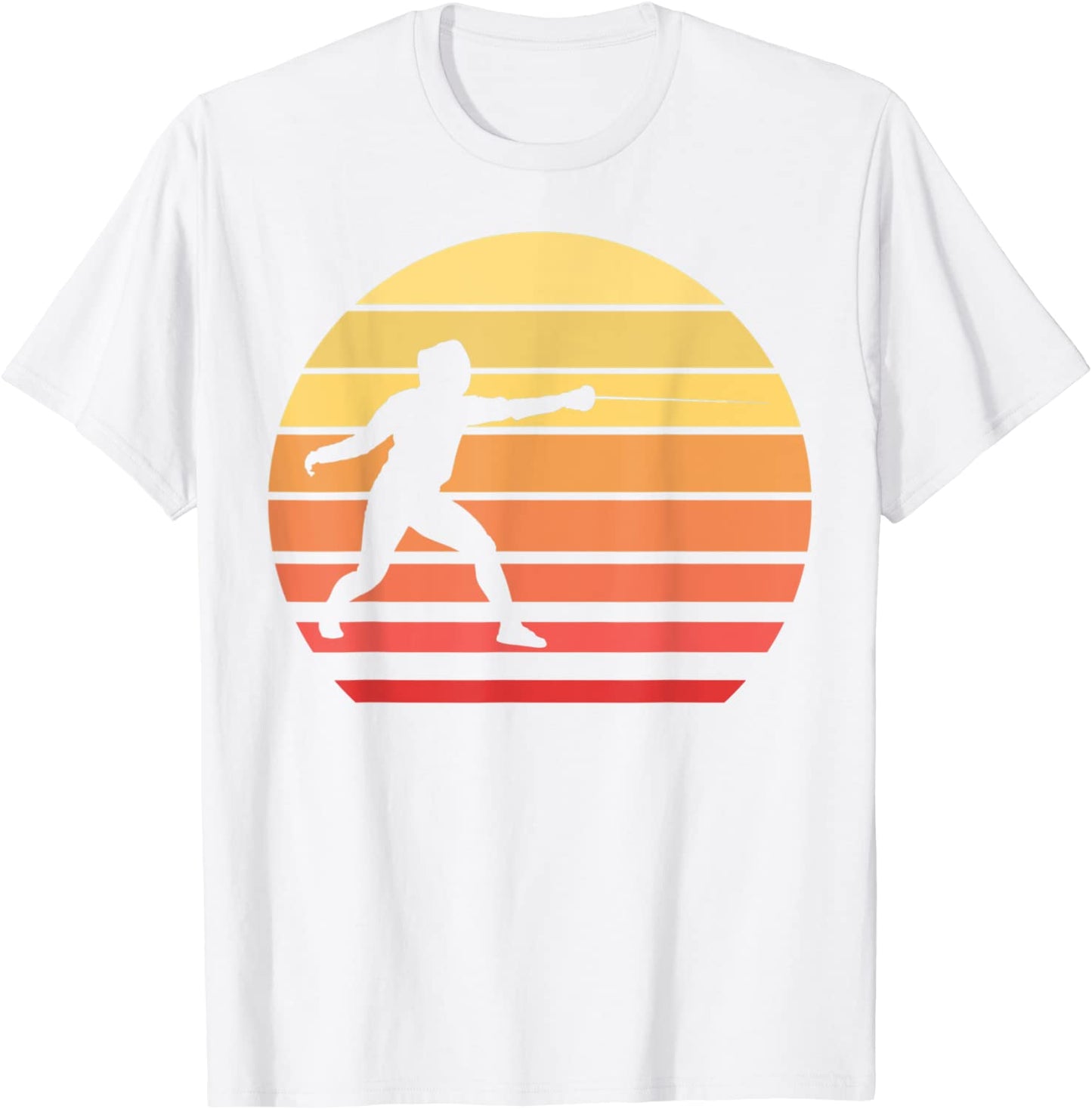 Fencing Retro Sword Fighting Fence Sport T-Shirt