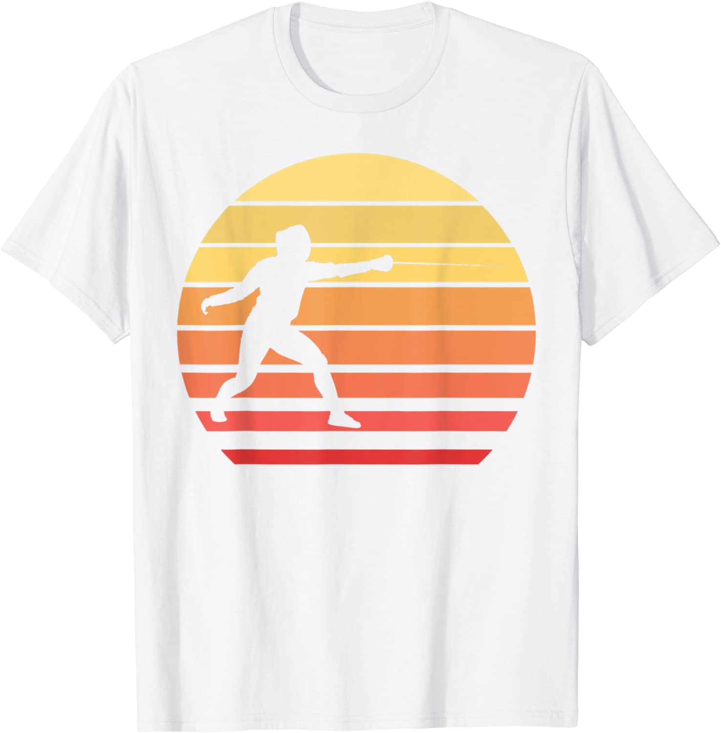 Fencing Retro Sword Fighting Fence Sport T-Shirt
