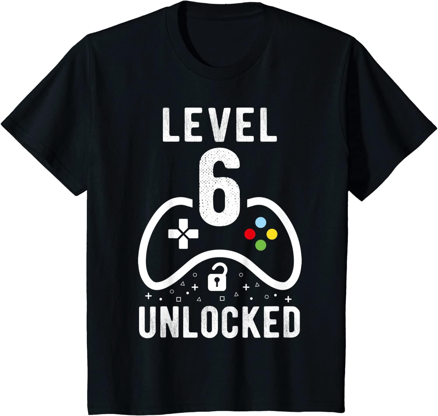 Kids Level 6 Unlocked Video Game 6th Birthday Gift T-Shirt