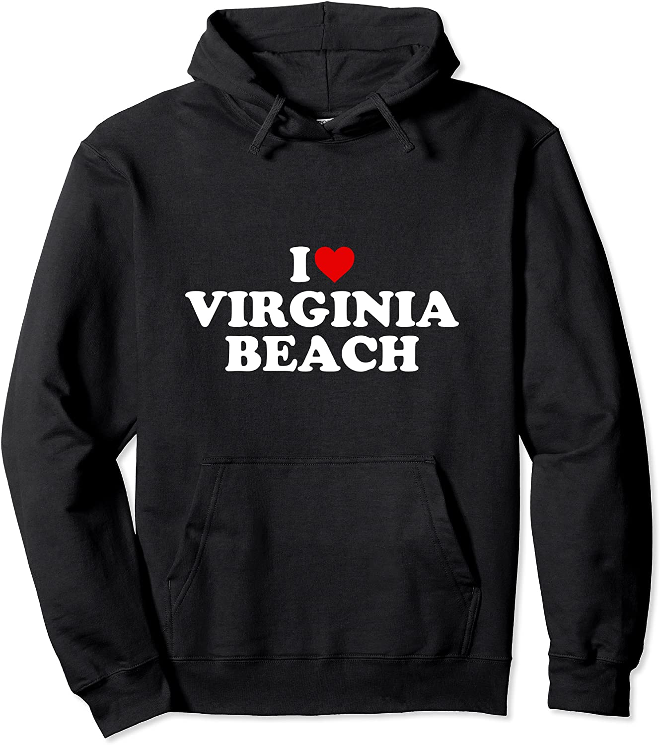 I Love Virginia Beach - Heart Pullover Hoodie