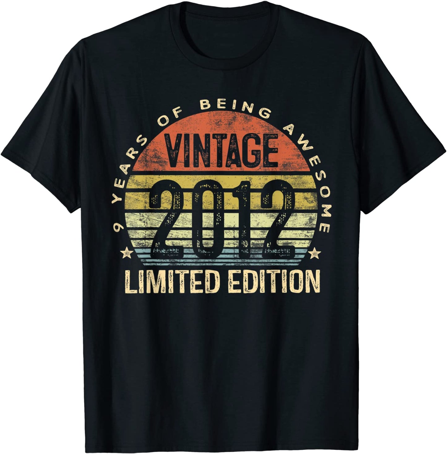 9 Year Old Gifts Vintage 2012 Limited Edition 9th Birthday T-Shirt