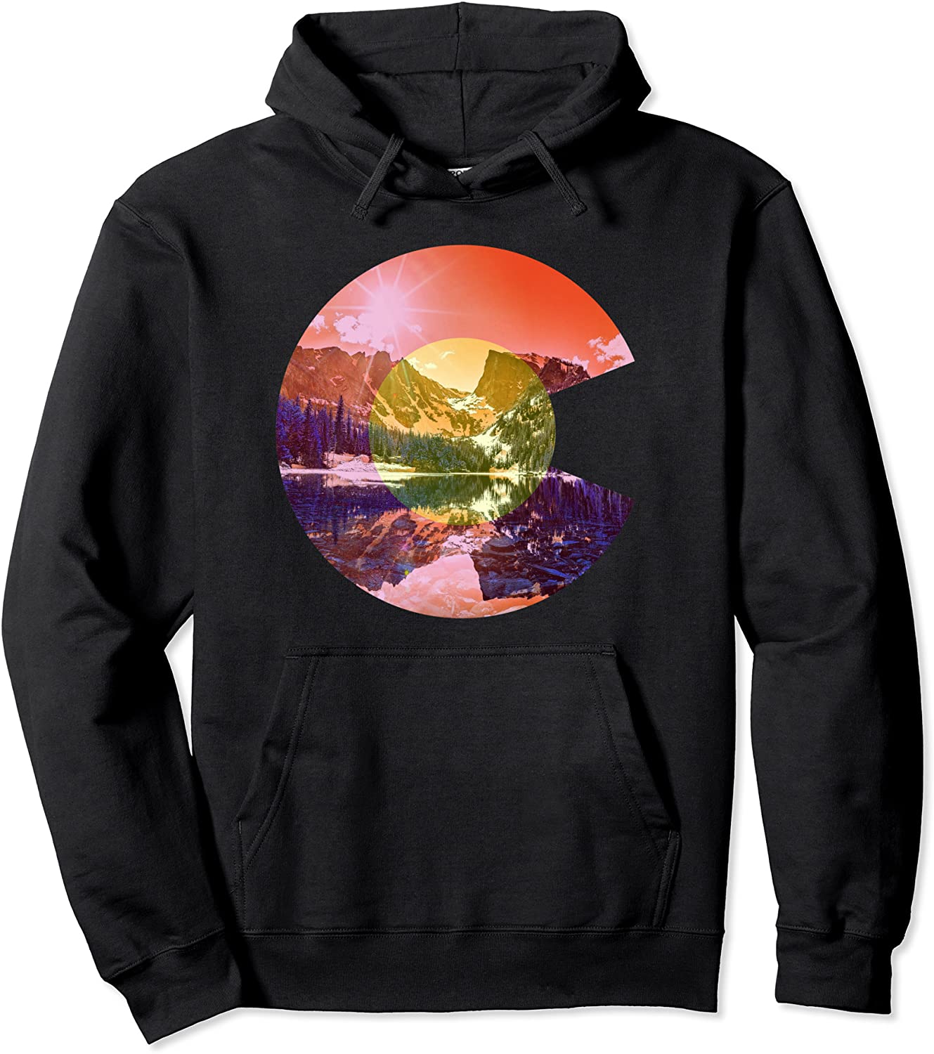 Colorado Outdoors Colorado Flag C Graphic Design Pullover Hoodie