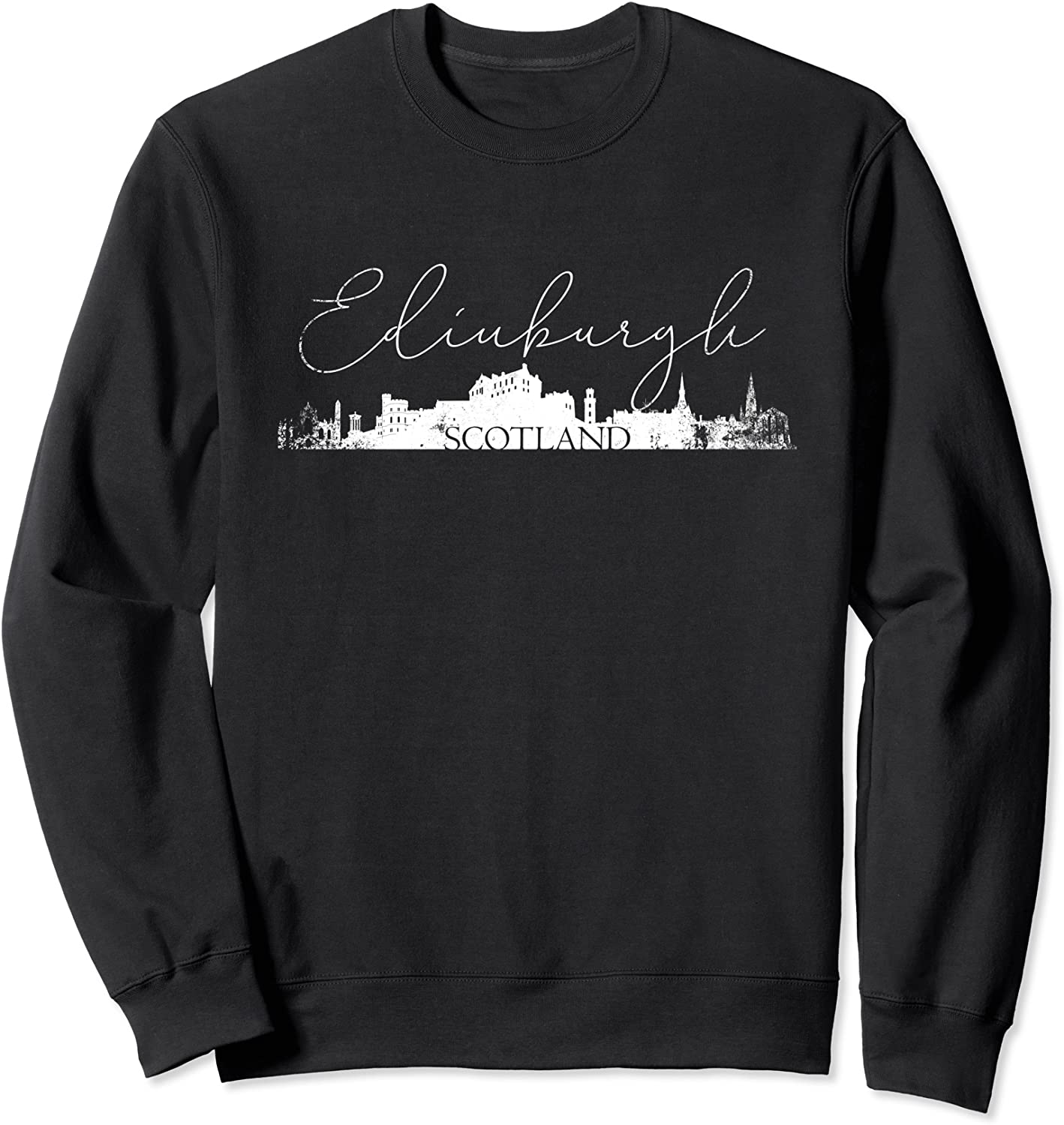 Edinburgh Scotland Tourist Graphic Skyline City Sweatshirt