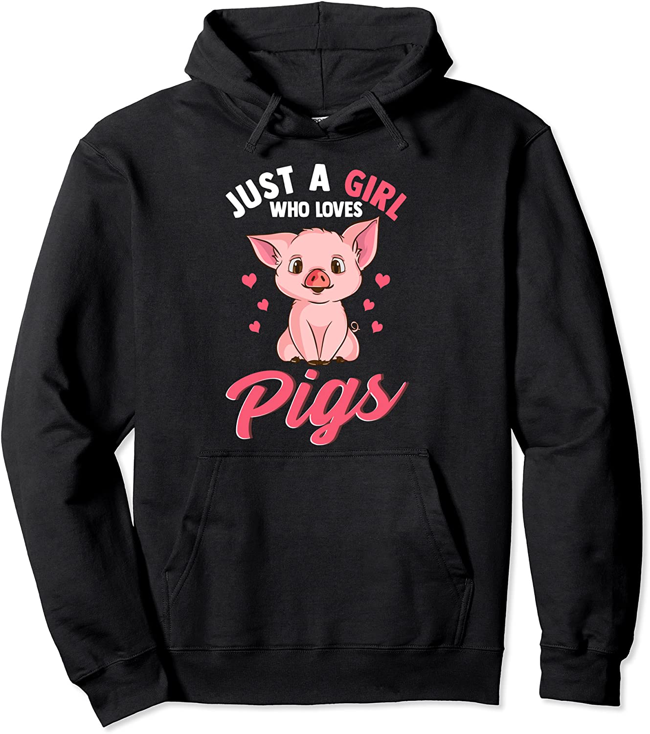 Just A Girl Who Loves Pigs Hog Lover Cute Farmer Gift Women Pullover Hoodie