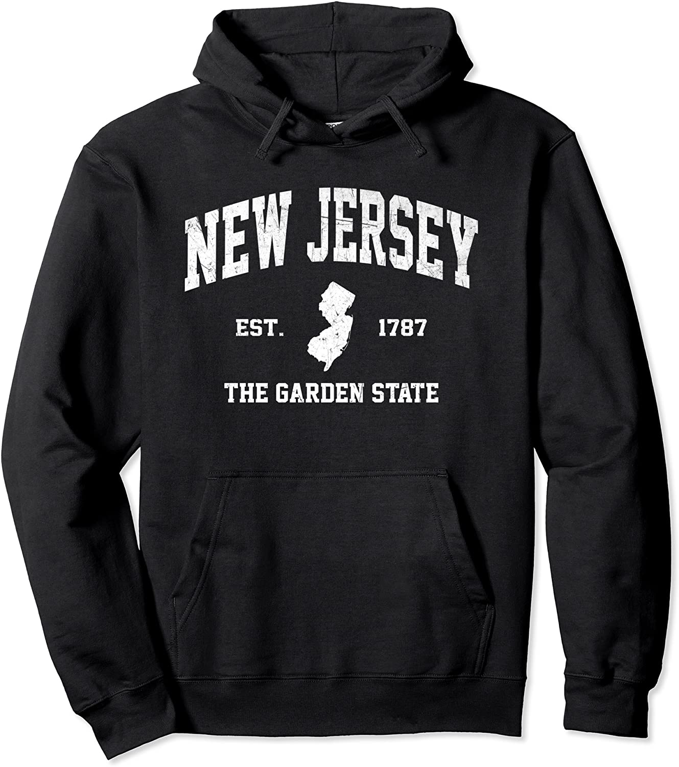 New Jersey NJ USA vintage state Athletic style gift Pullover Hoodie
