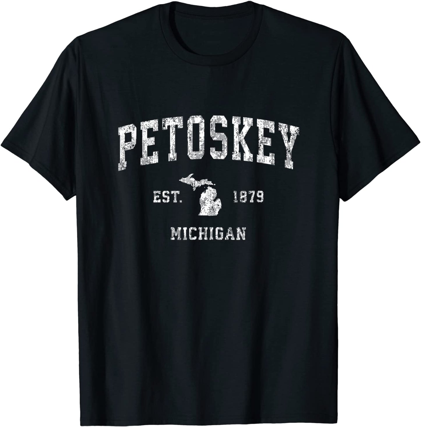 Petoskey Michigan MI Vintage Athletic Sports Design T-Shirt