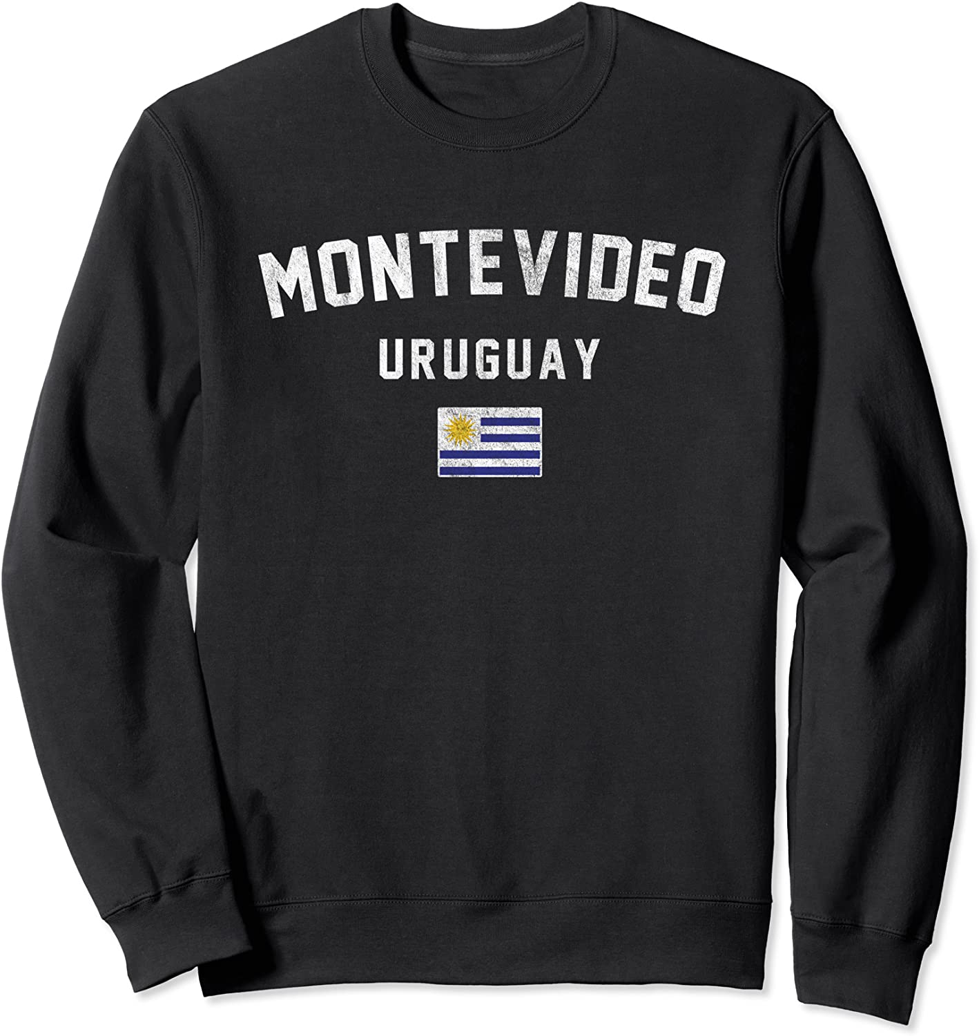 Vintage Varsity Flag of Montevideo Uruguay Sweatshirt
