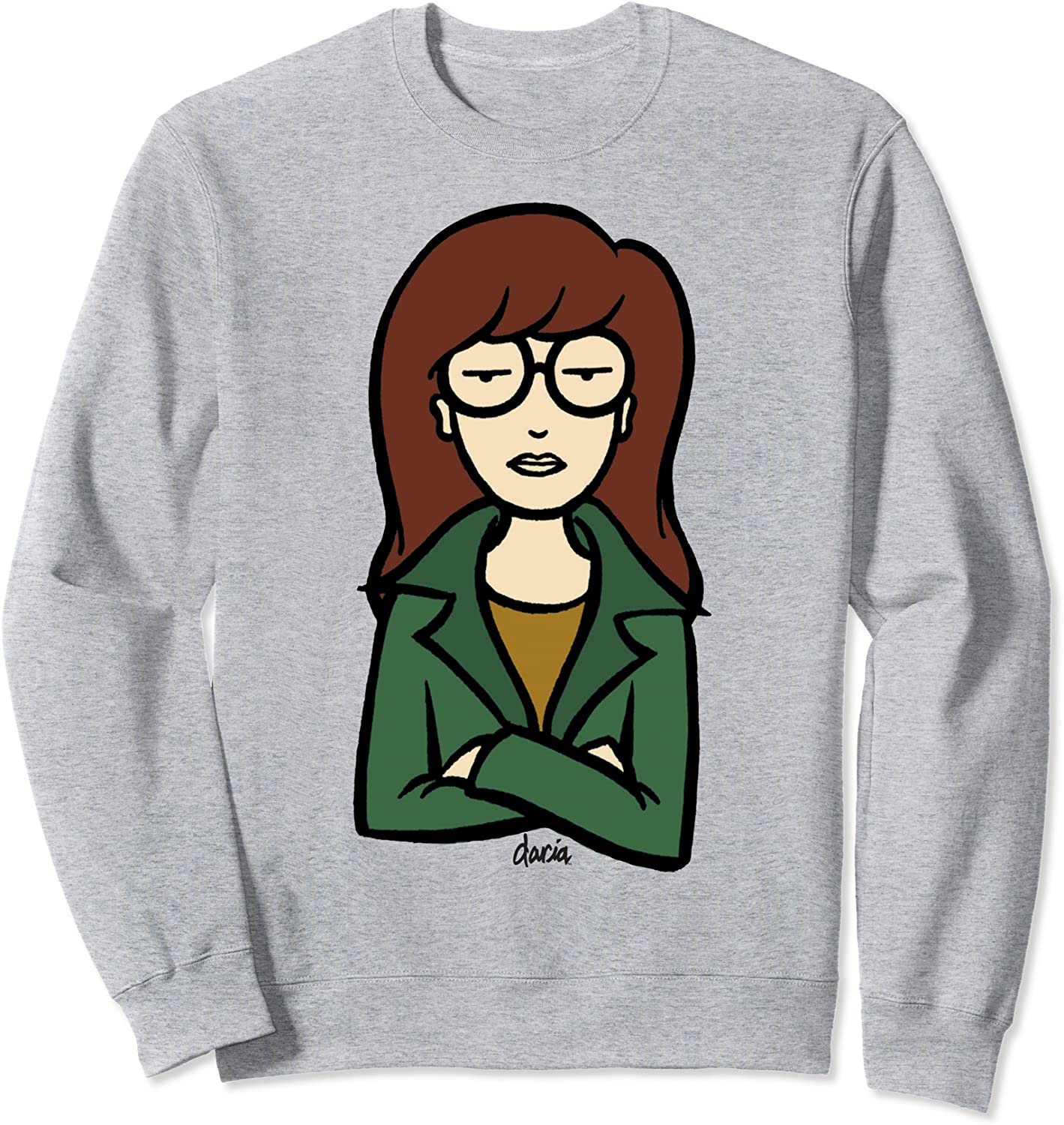 Daria Arms Crossed Portrait Cursive Logo Sweatshirt