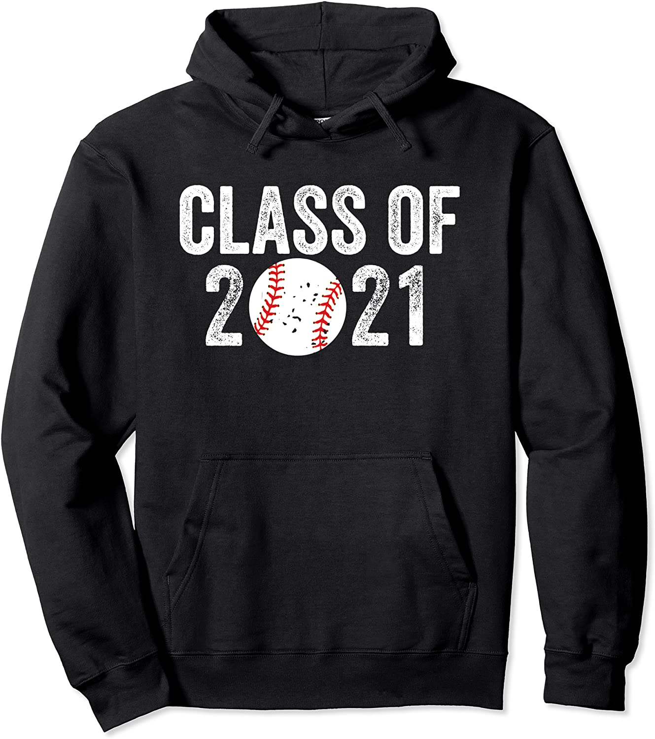 Baseball Player High School Graduate Boys Class of 2021 Pullover Hoodie