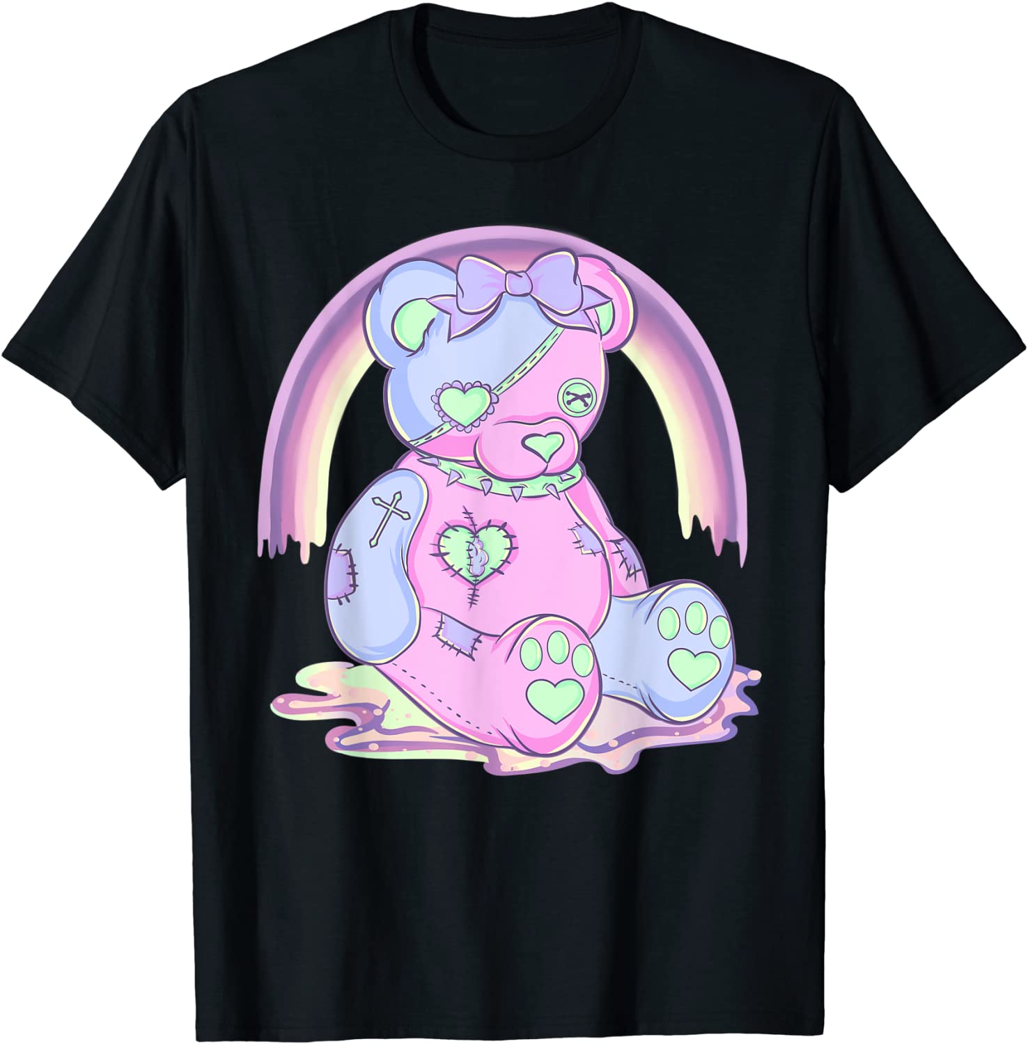 Pastel Goth Teddy Bear Japanese Anime Kawaii Menhera T-Shirt
