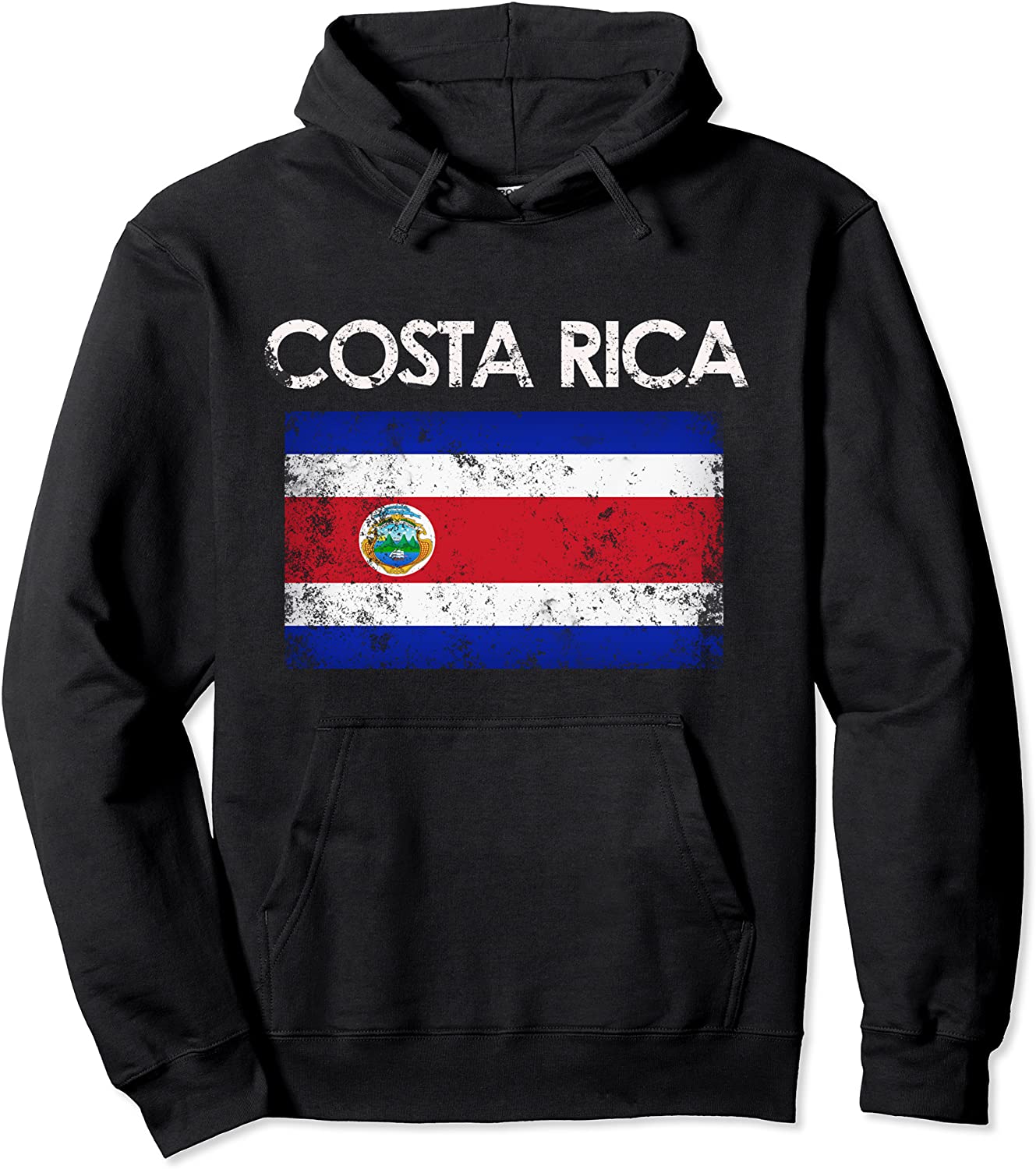 Vintage Costa Rica Rican Flag Pride Hoodie