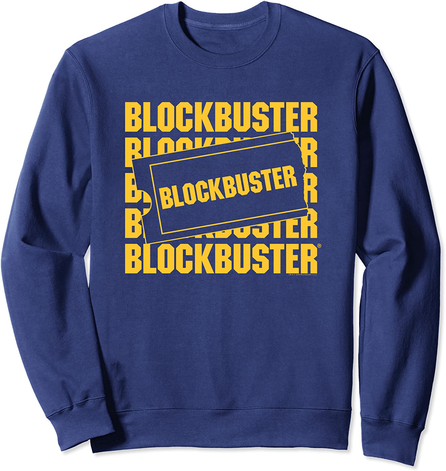 Blockbuster Repeating Logo with Ticket Sweatshirt