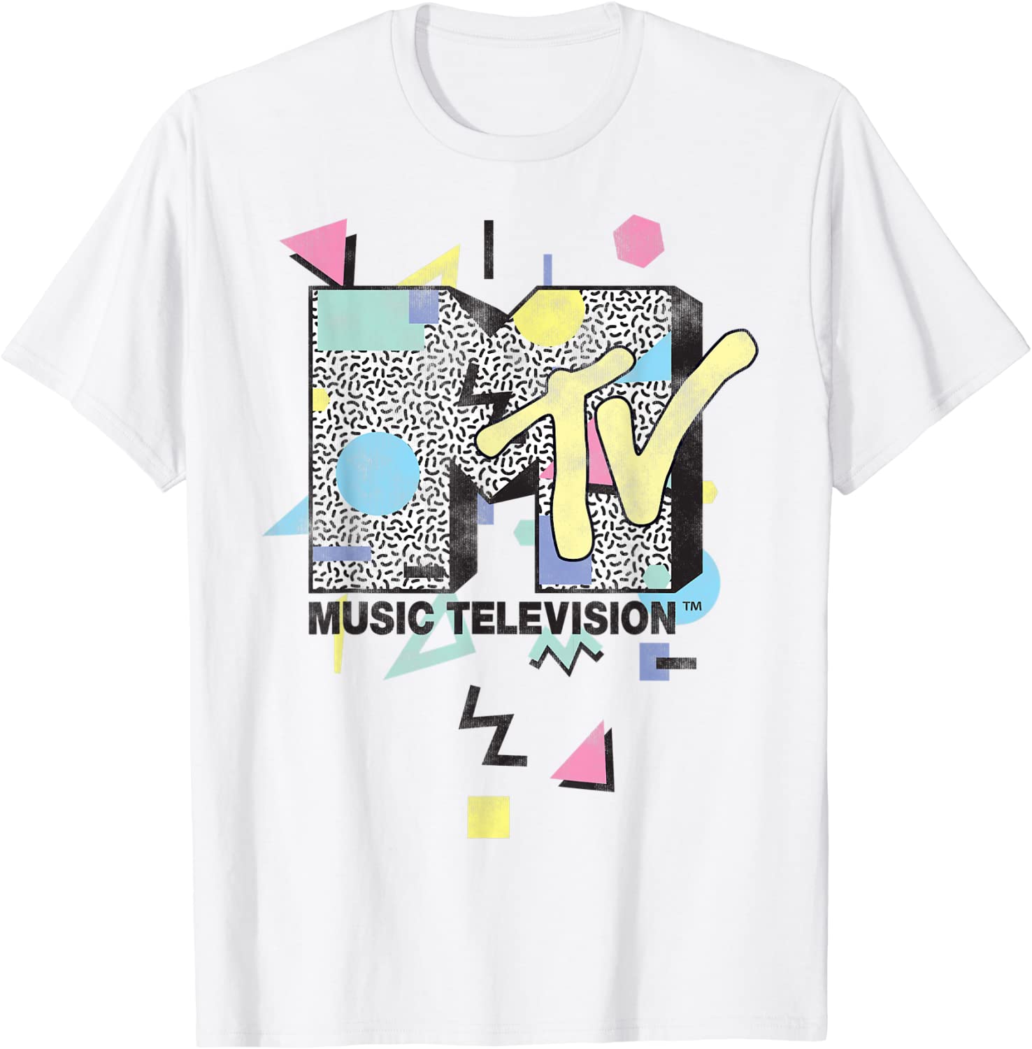 MTV Retro Shape Design Logo Graphic T-Shirt