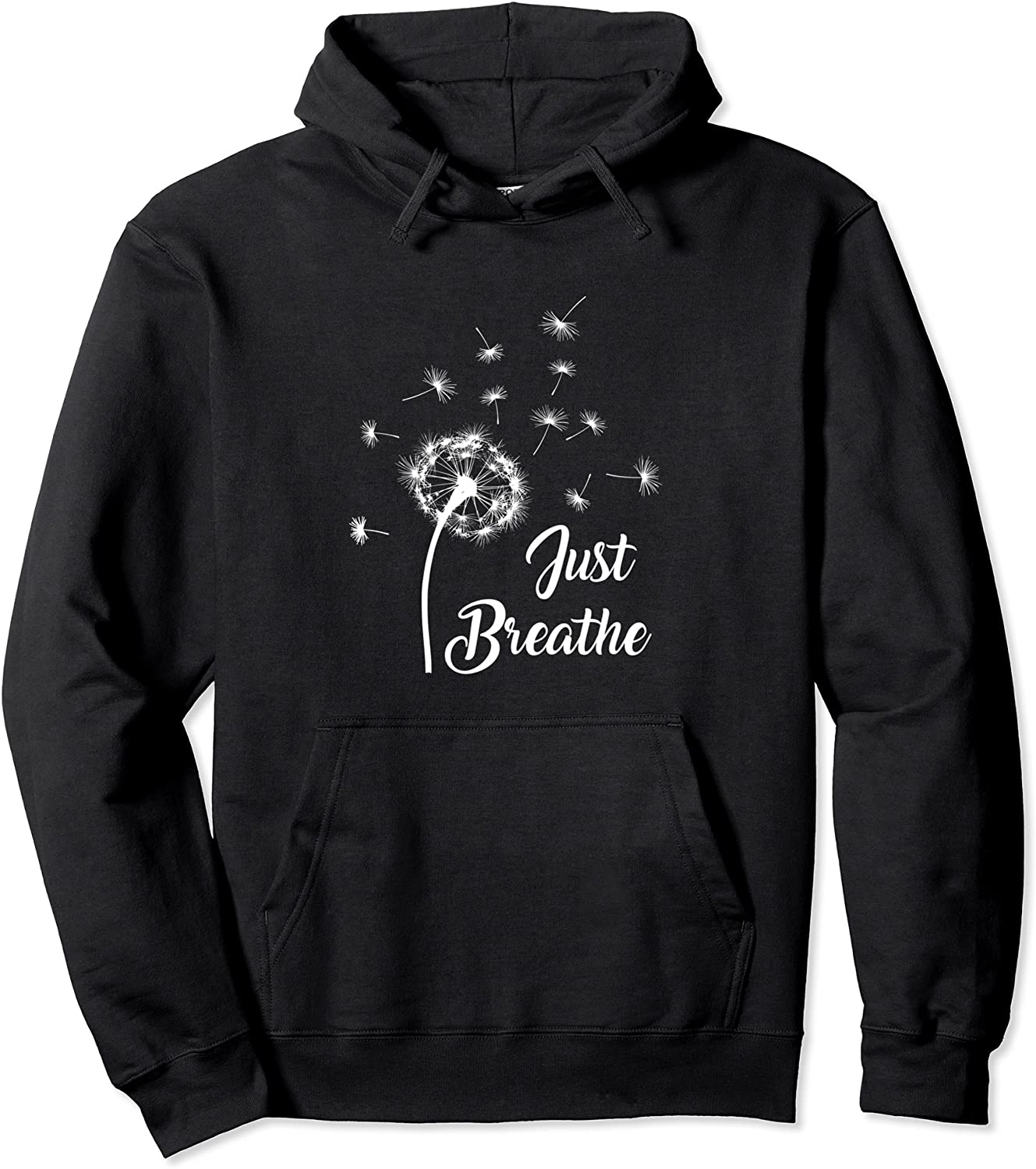 Just Breathe Dandelion Wildflower Botanical Nature Flower Pullover Hoodie