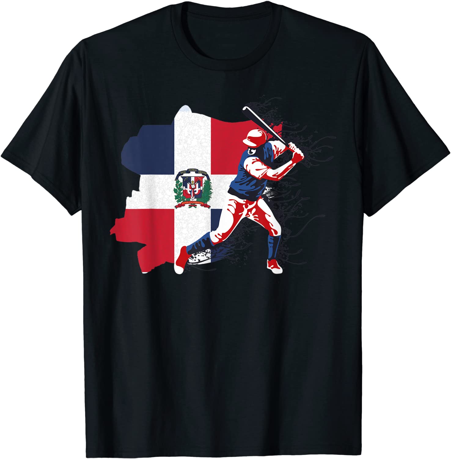 Dominican Republic Flag Shirt Baseball Player T Shirt Sports T-Shirt