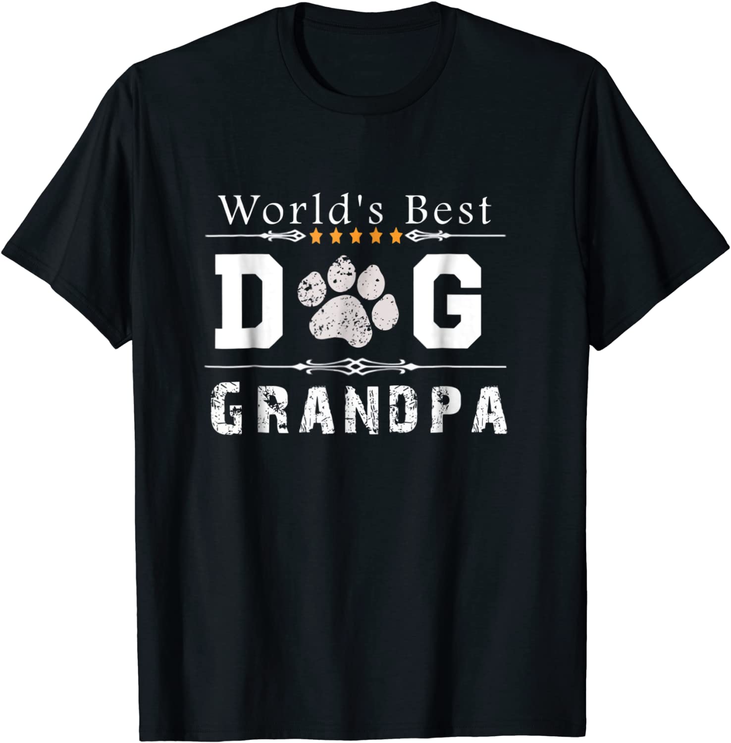 Mens Worlds Best Dog Grandpa T-Shirt