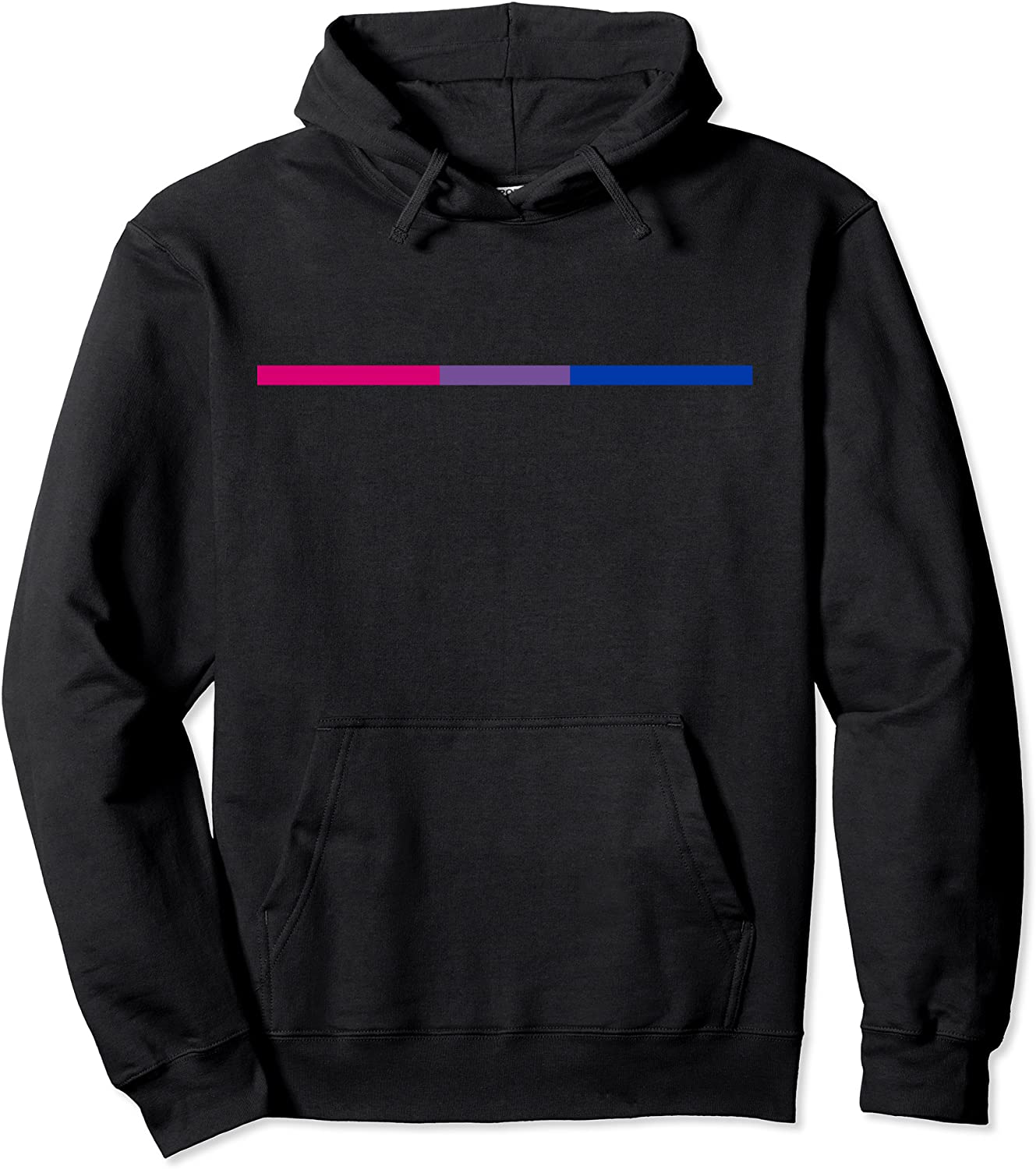 Bi Pride Horizontal Bisexual Stripe Pullover Hoodie