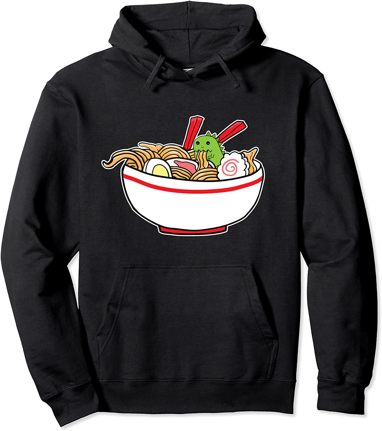Kawaii Anime T-Rex Dinosaur Cute Dinosaurs Japanese Ramen Pullover Hoodie