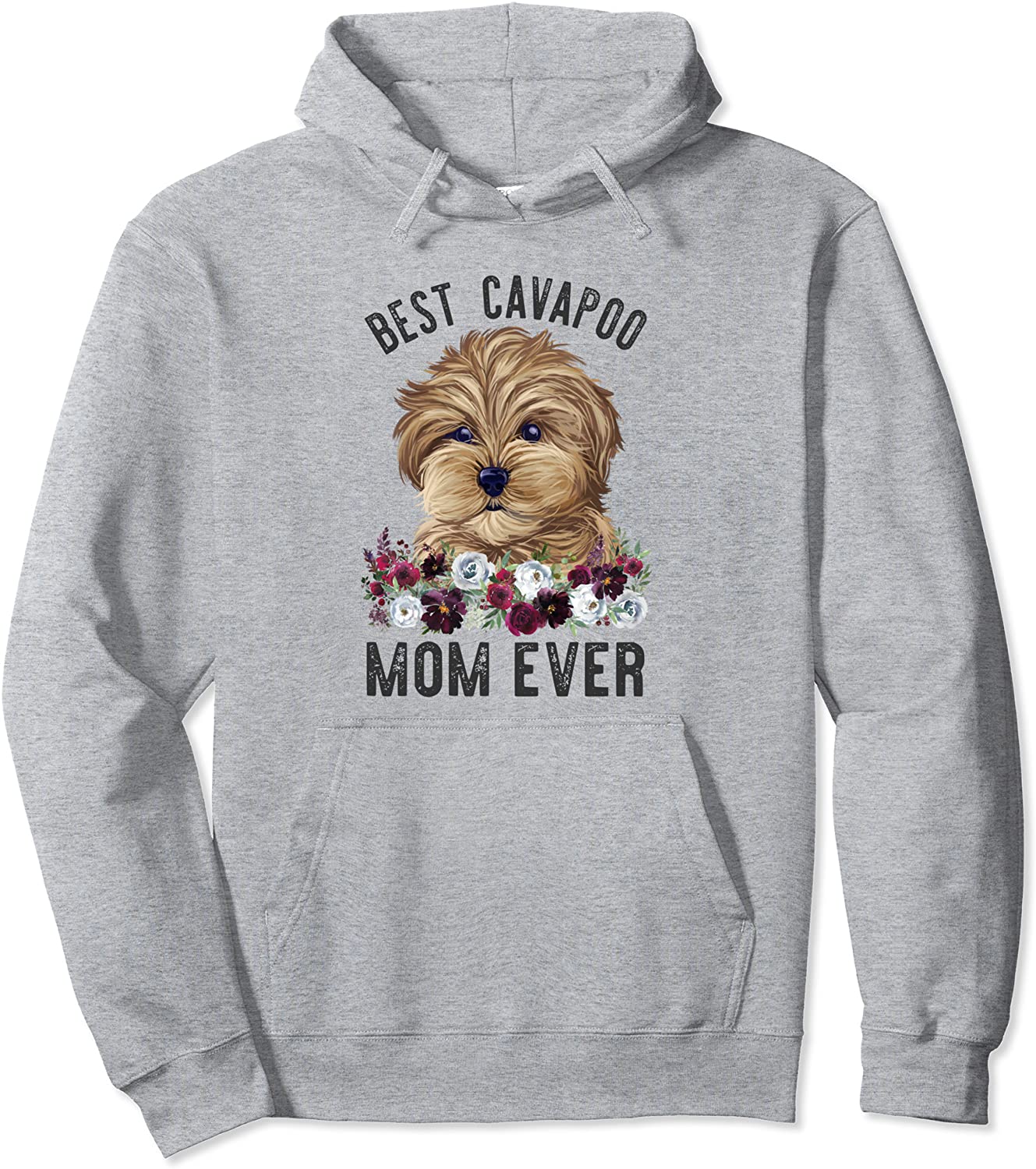 Best Cavapoo Mom Ever Floral Dog Pullover Hoodie